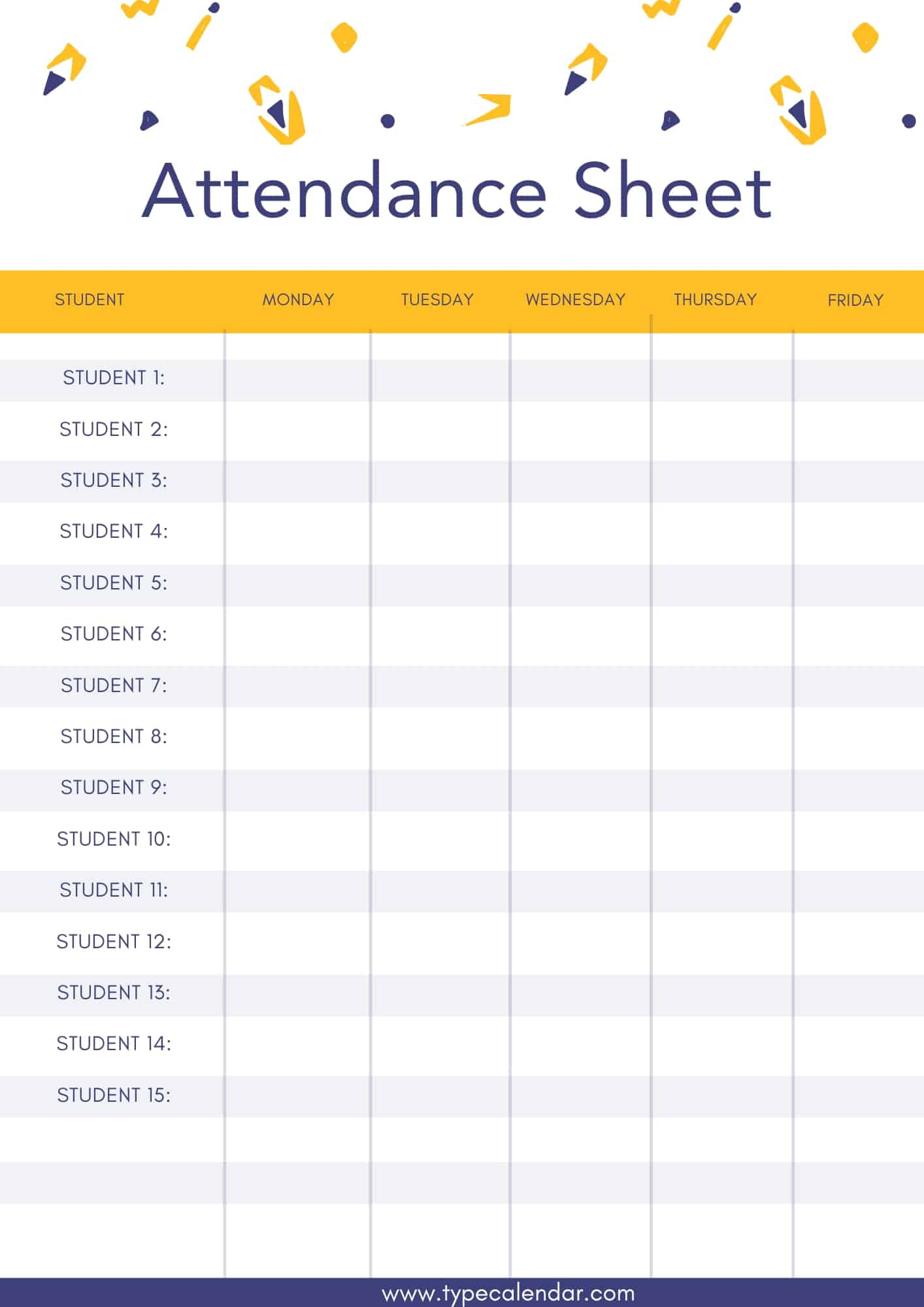 Free Printable Attendance Sheet Templates [Word, Excel, Pdf] with regard to Class Attendance Register 2024