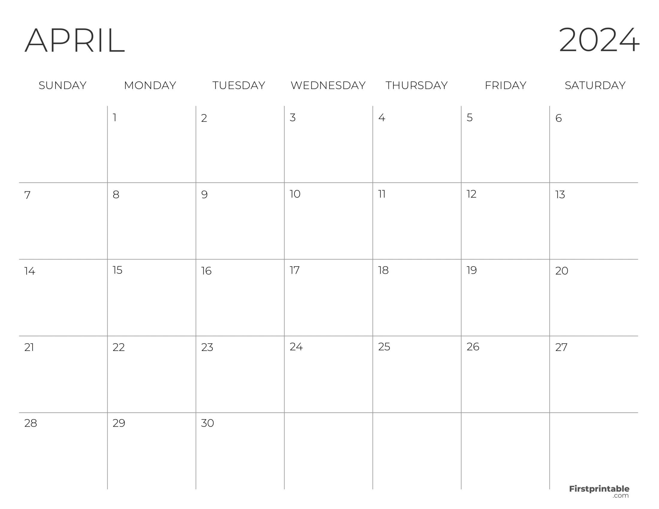 Free Printable &amp;amp; Fillable April Calendar 2024 throughout Fillable April 2024 Calendar
