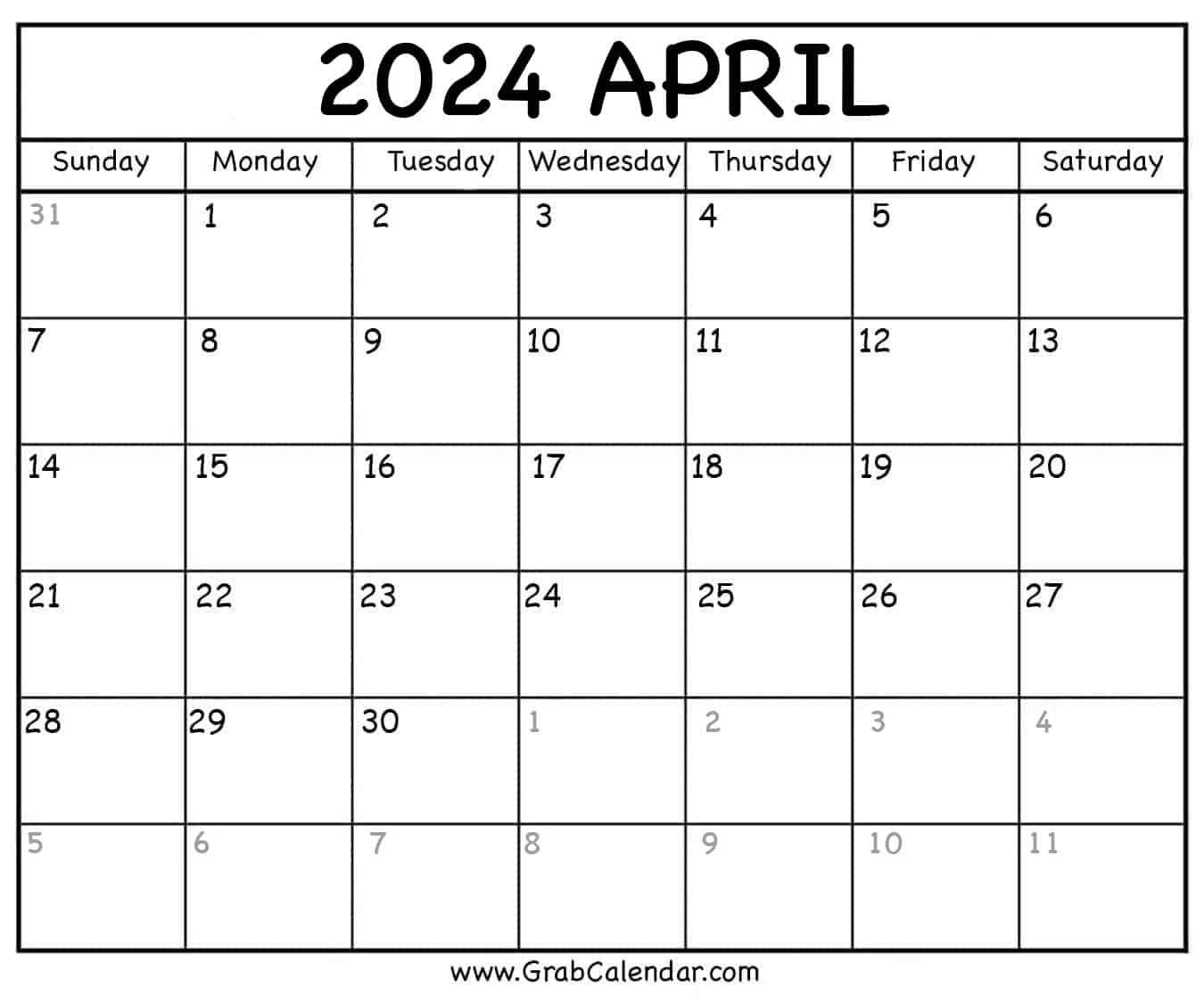 Printable April 2024 Calendar pertaining to Editable Calendar April 2024