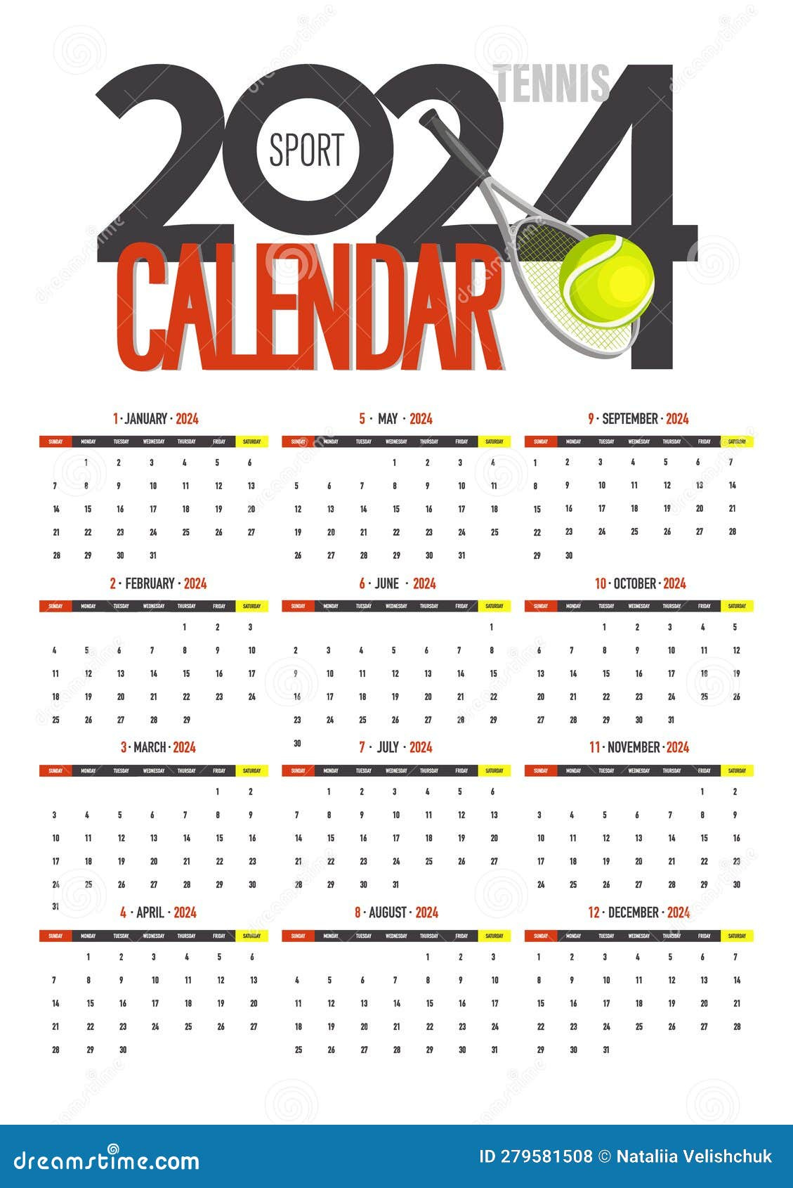 2024 Tennis. Sports Calendar. Vector Template. Tennis Competitions regarding Sports Calendar June 2024