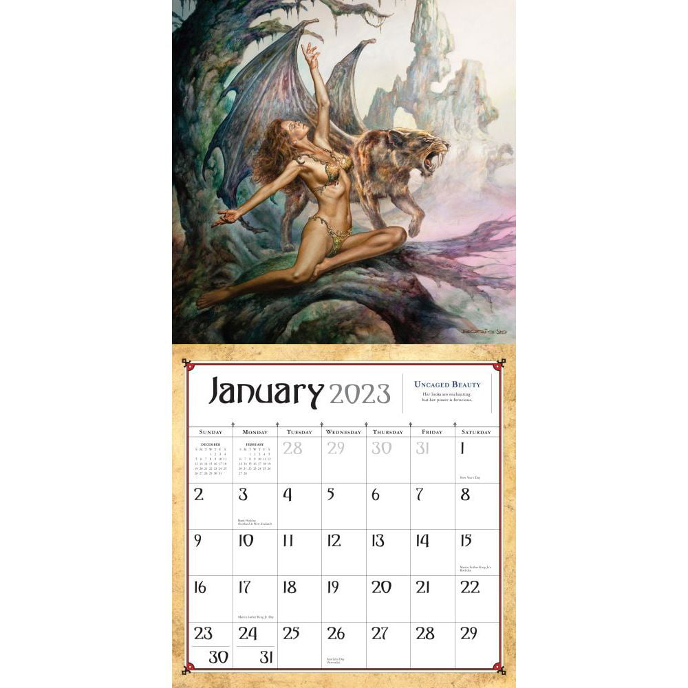 Boris Vallejo &amp;amp; Julie Bell&amp;#039;S Fantasy Wall Calendar 2023 : Escape To A World Swirling With Mystery And Magic (Calendar) with Boris Vallejo &amp;amp;amp; Julie Bell&amp;amp;#039;S Fantasy Wall Calendar 2024