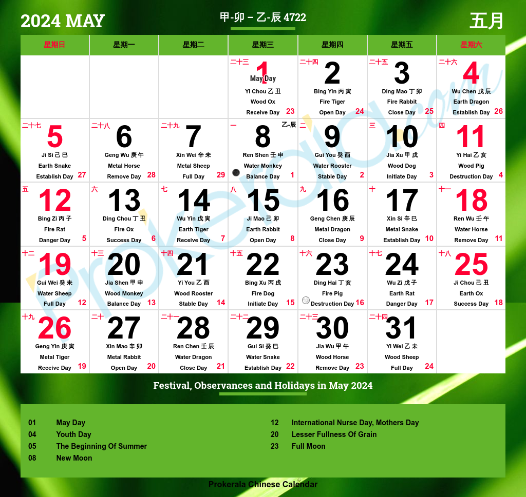 Chinese Calendar 2024 | Festivals | Holidays 2024 intended for July 2024 Chinese Calendar