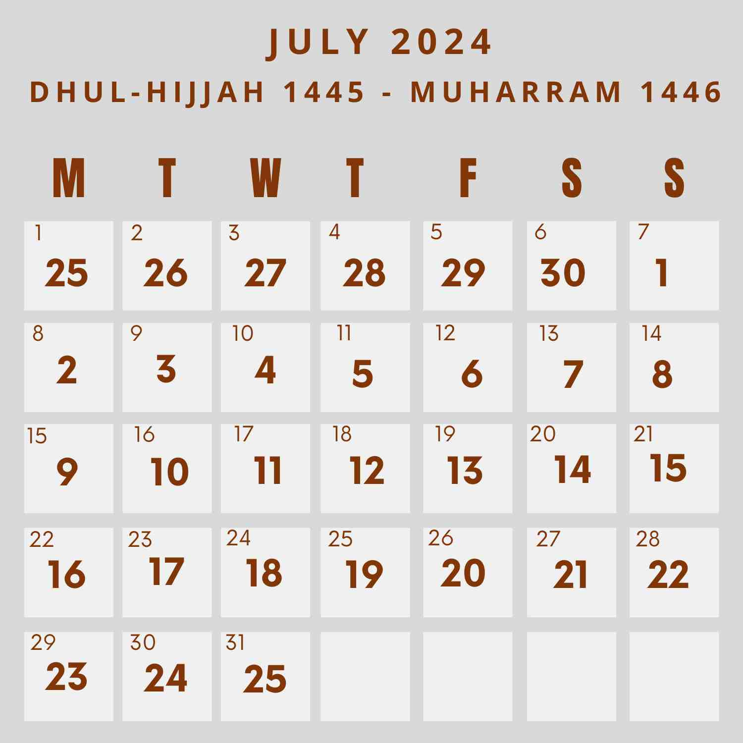 Islamic Calendar 2024 - Khwajadarbar with July 2024 Islamic Calendar