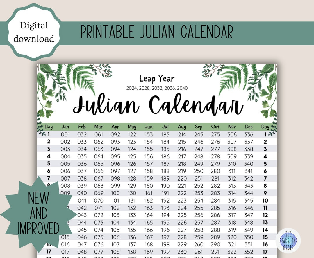 Julian Calendar Military And Government Leaf Design Digital throughout 2024 Julian Calendar Leap Year