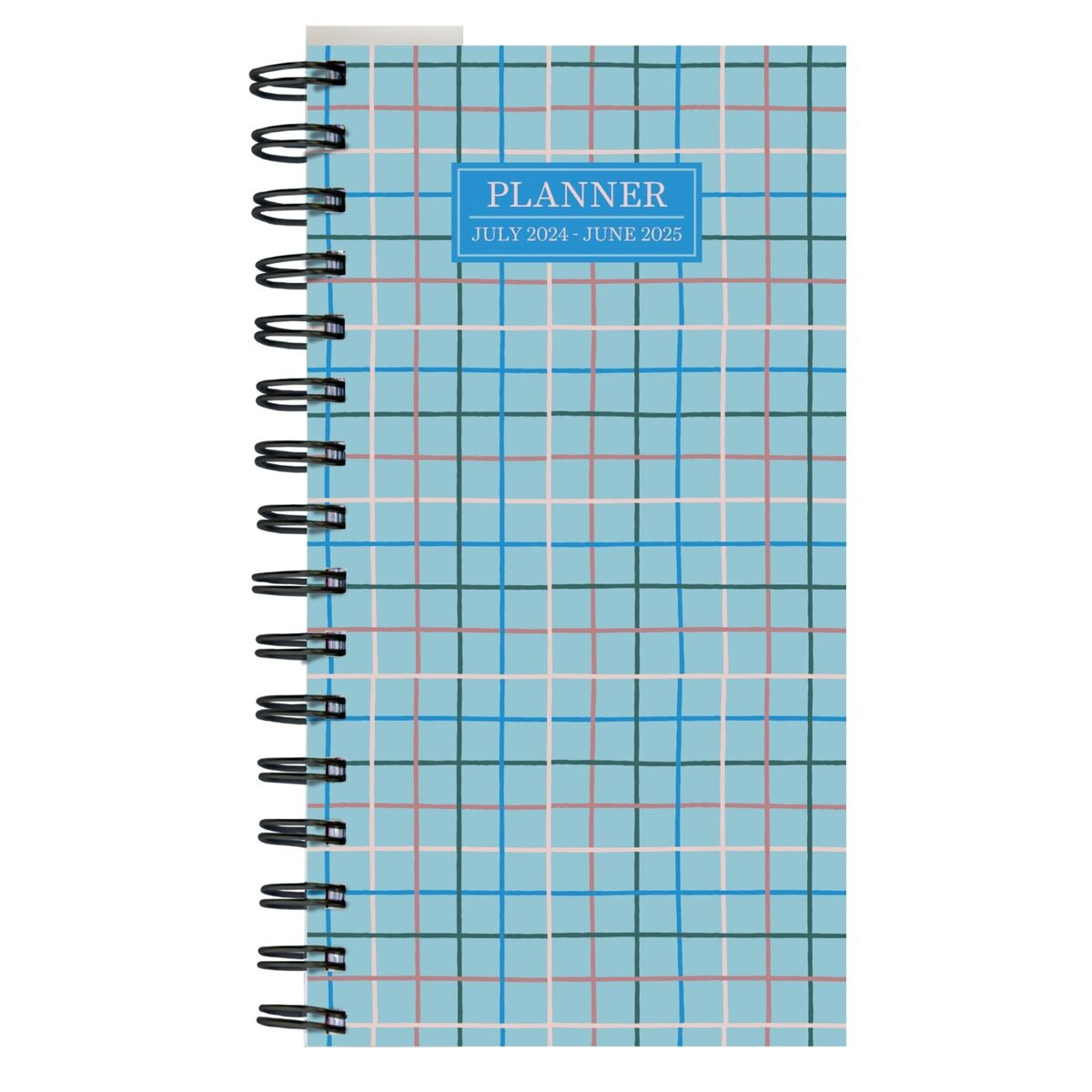 July 2024 - June 2025 Blue Plaid Small Weekly Monthly Planner | Ebay intended for Blue Sky Weekly/Monthly Planning Calendar July 2024 - June 2025