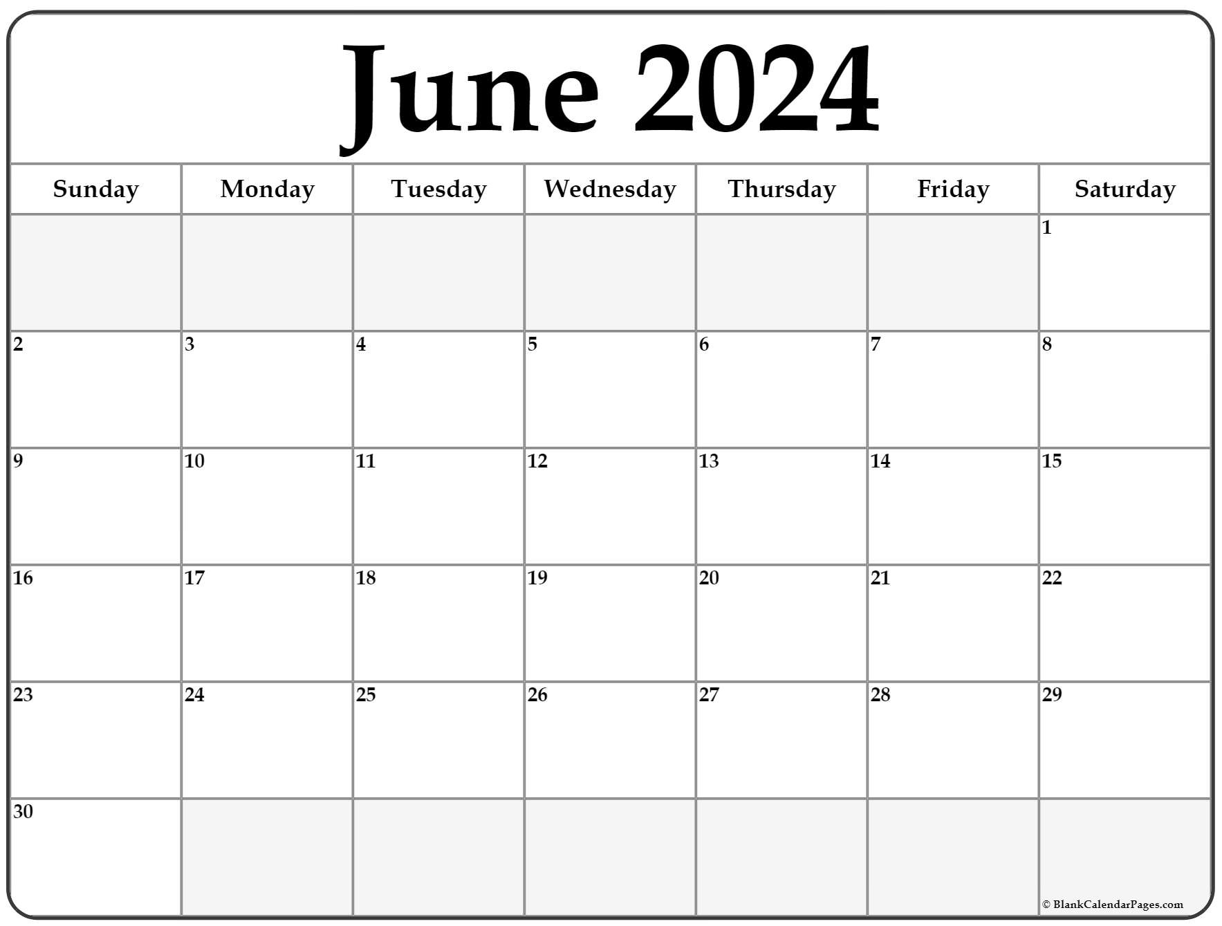 June 2024 Calendar | Free Printable Calendar within Calendar June 2024 Malaysia