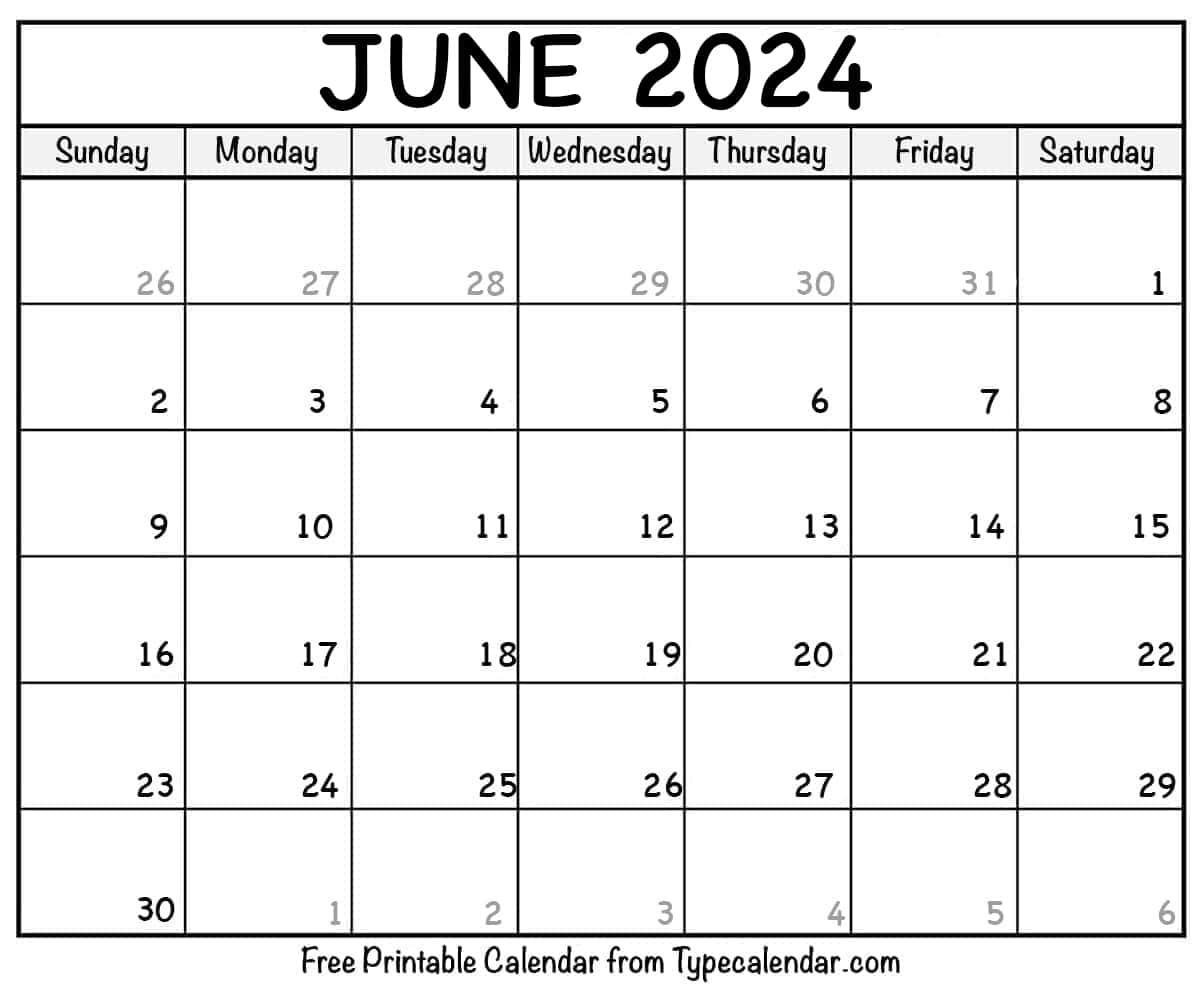 June 2024 Calendars | Free Printable Templates pertaining to Show Me The Calendar For The Month Of June 2024