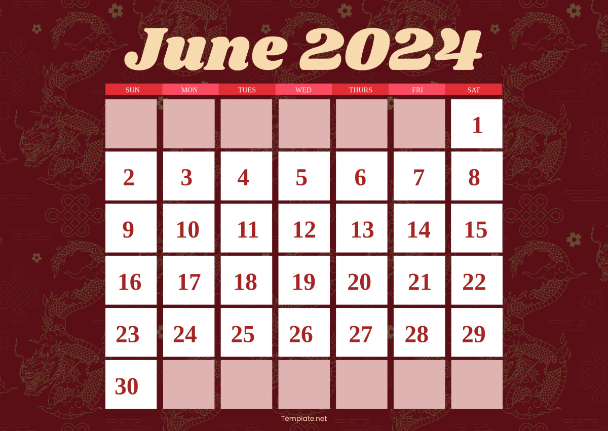 June 2024 Chinese Calendar Template - Edit Online &amp;amp; Download within June 2024 Chinese Calendar