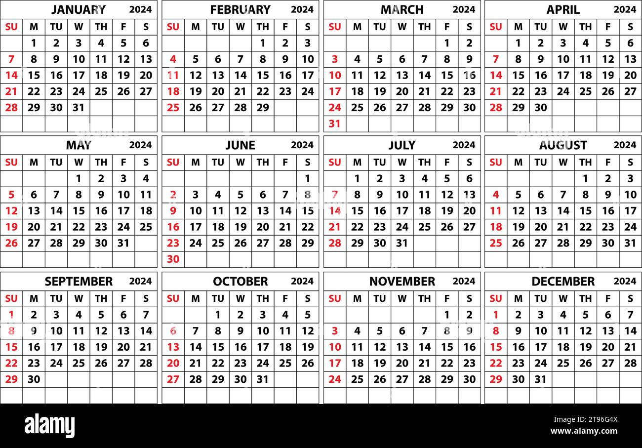 June 2024 Stock Vector Images - Alamy regarding March April May June July 2024 Calendar