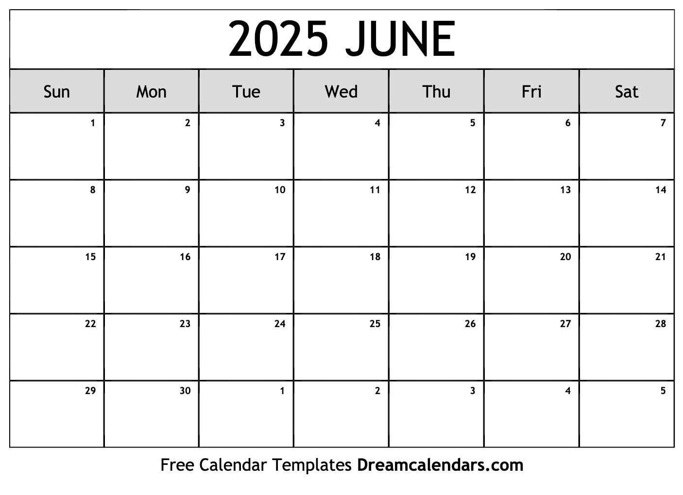 June 2025 Calendar - Free Printable With Holidays And Observances for Month Of June 2025 Calendar
