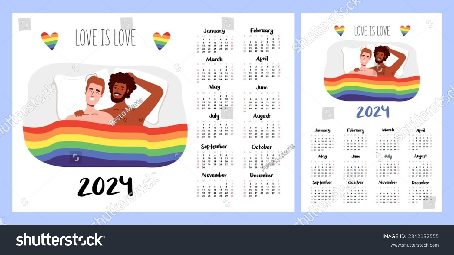 Kalenderlayout Für 2024. Frauen Haben Sex.: Stock-Vektorgrafik pertaining to June Lgbt Pride Month Calendar 2024