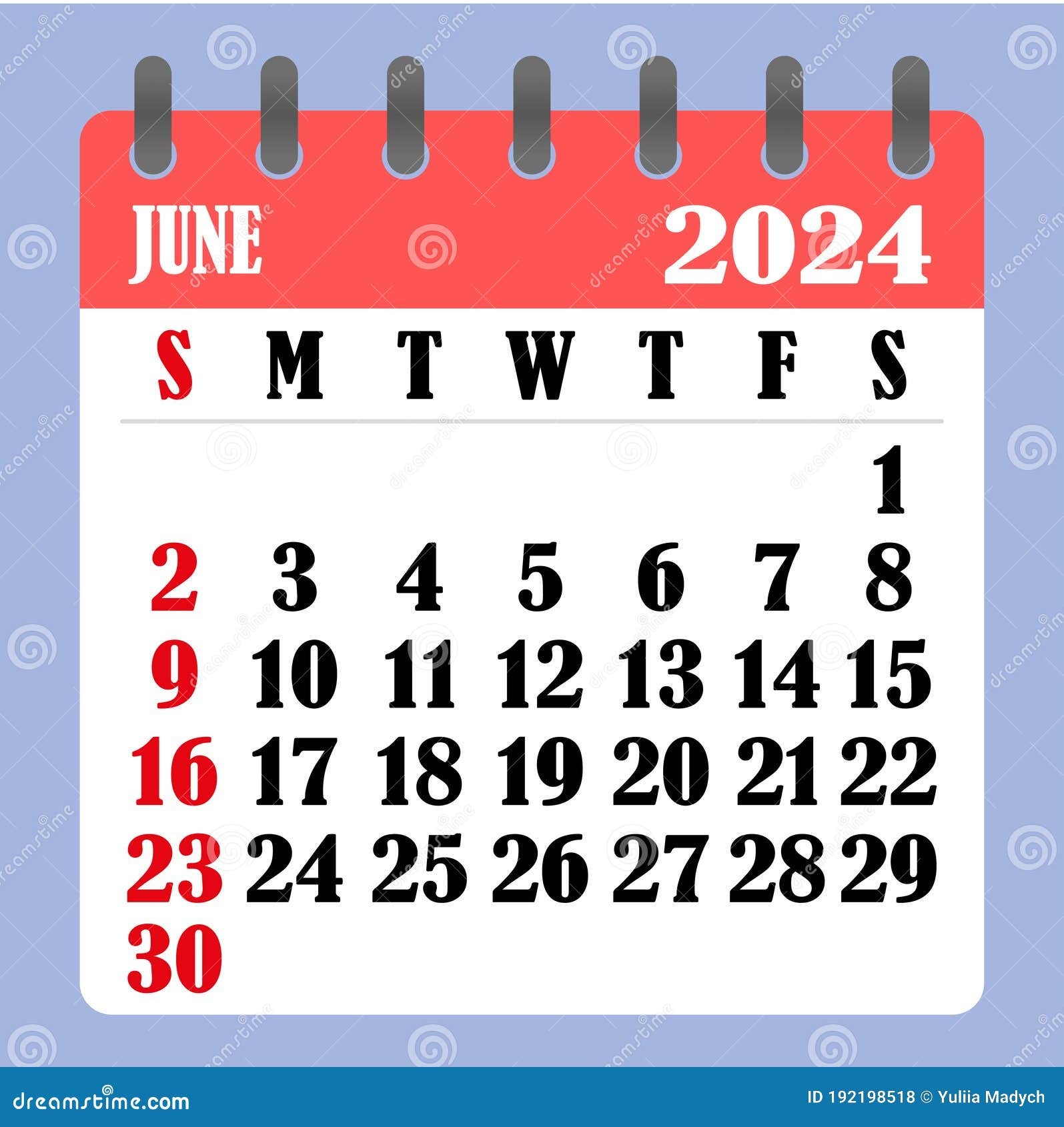 Letter Calendar For June 2024. The Week Begins On Sunday. Time with regard to June 30 2024 Calendar