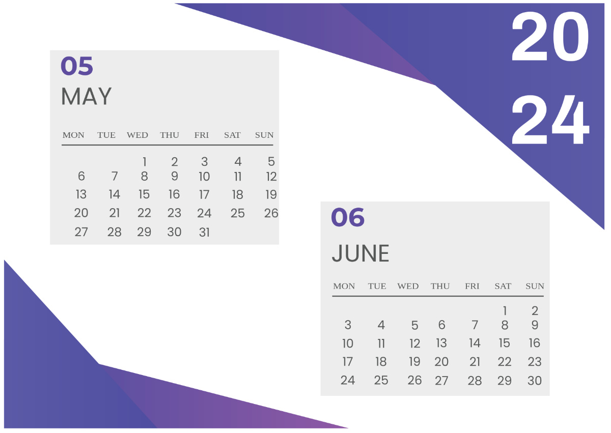 May And June 2024 Calendar Template - Edit Online &amp;amp; Download inside May And June Calendar 2024