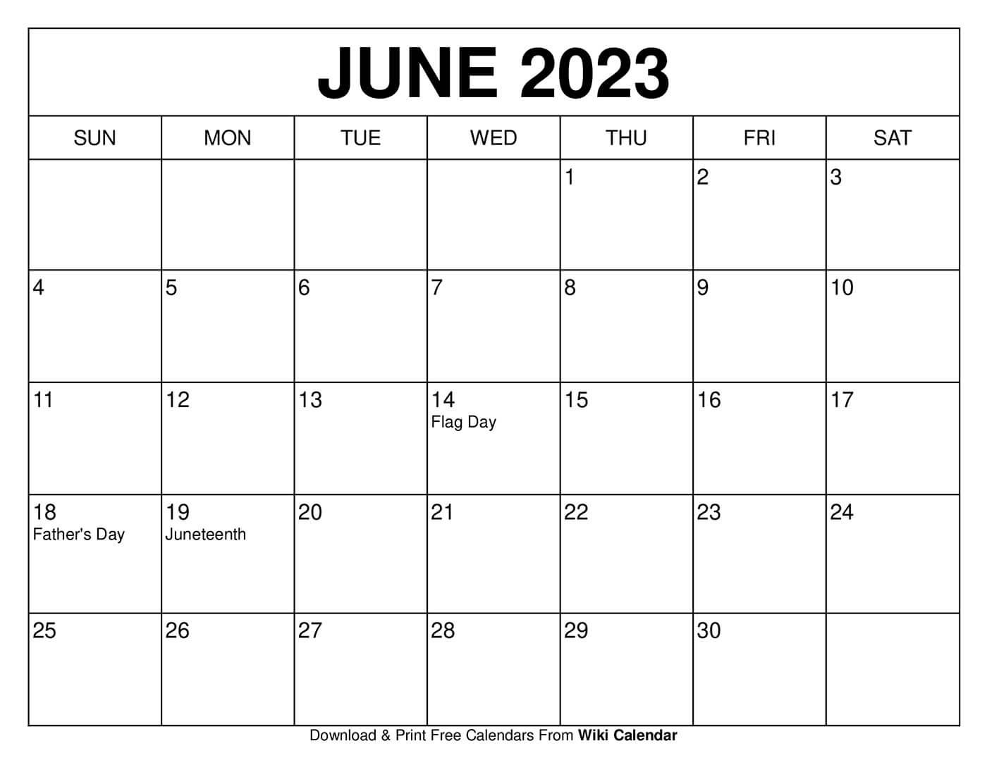 Printable June 2024 Calendar Templates With Holidays with regard to July 2024 Calendar Wiki