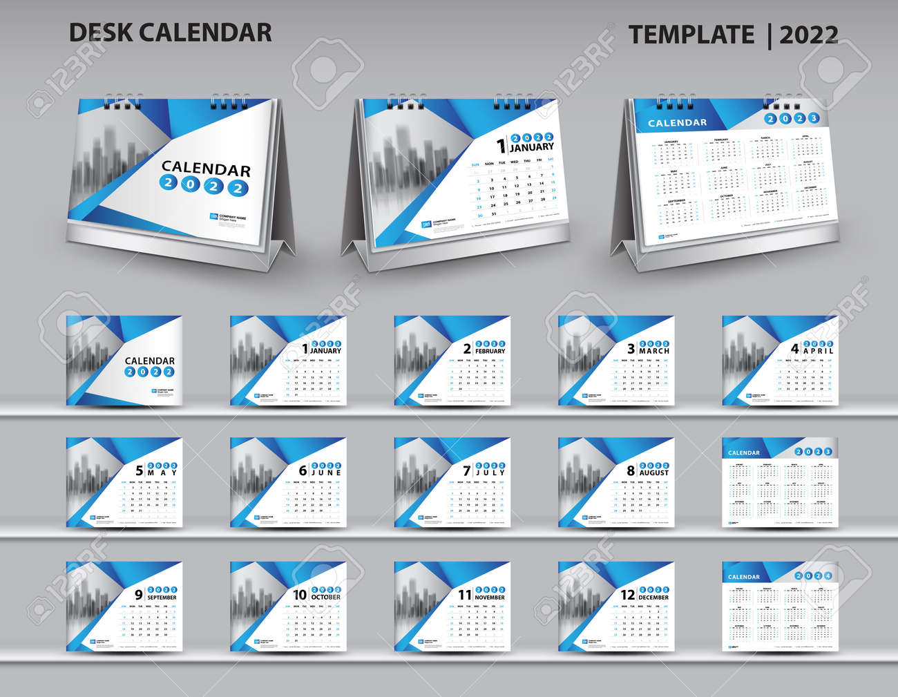 Calendar 2022, 2023, 2024 Template, Desk Calendar 2022 Design with regard to 12 Month Desk Calendar Starting July 2024