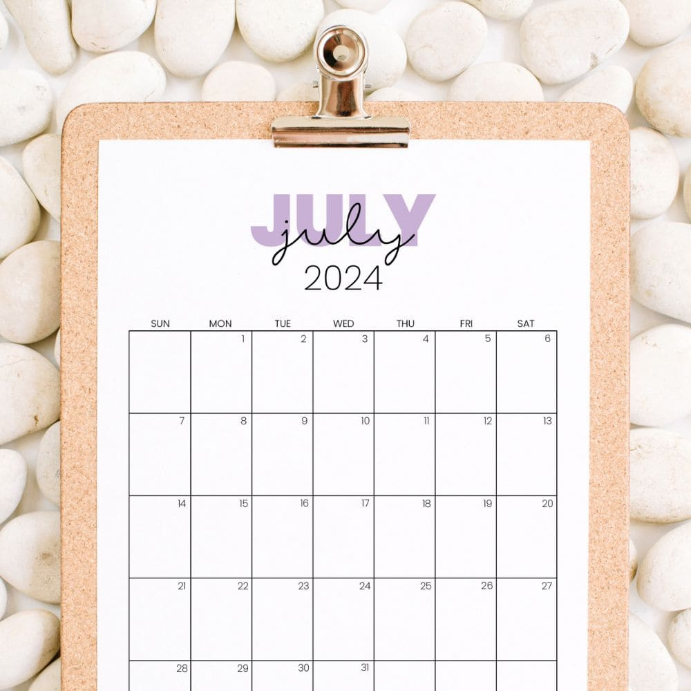 Free 2024 Monthly Calendar Printable Templates - The Incremental Mama intended for 20 Month Wall Calendar Starting July 2024