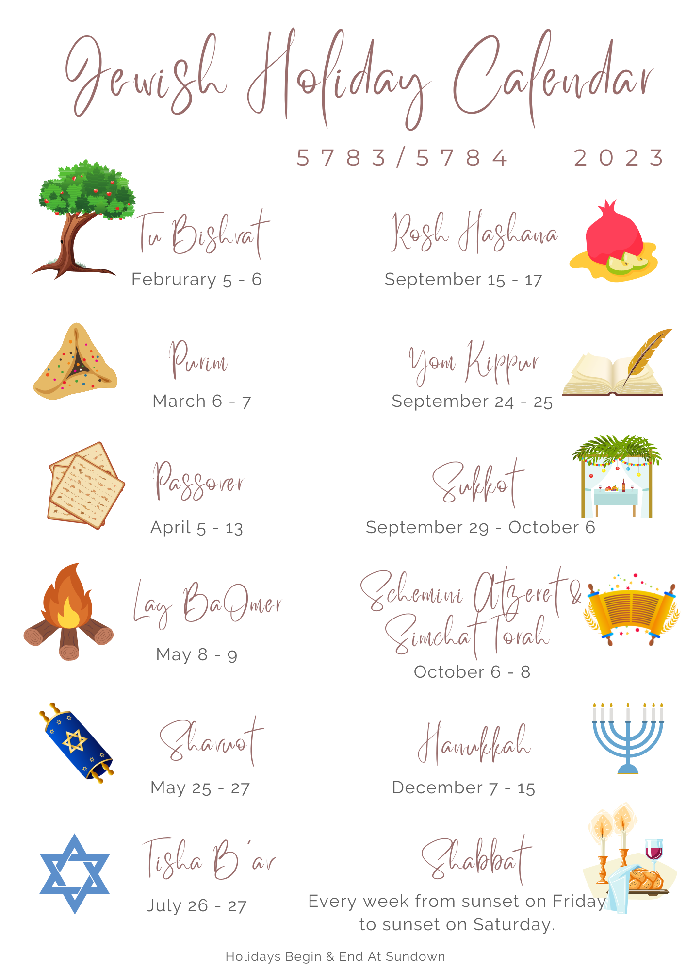 Jewish Holiday Calendar 2024 Hebrew Calendar 5784/578 Jewish in July 6 Jewish Calendar 2024