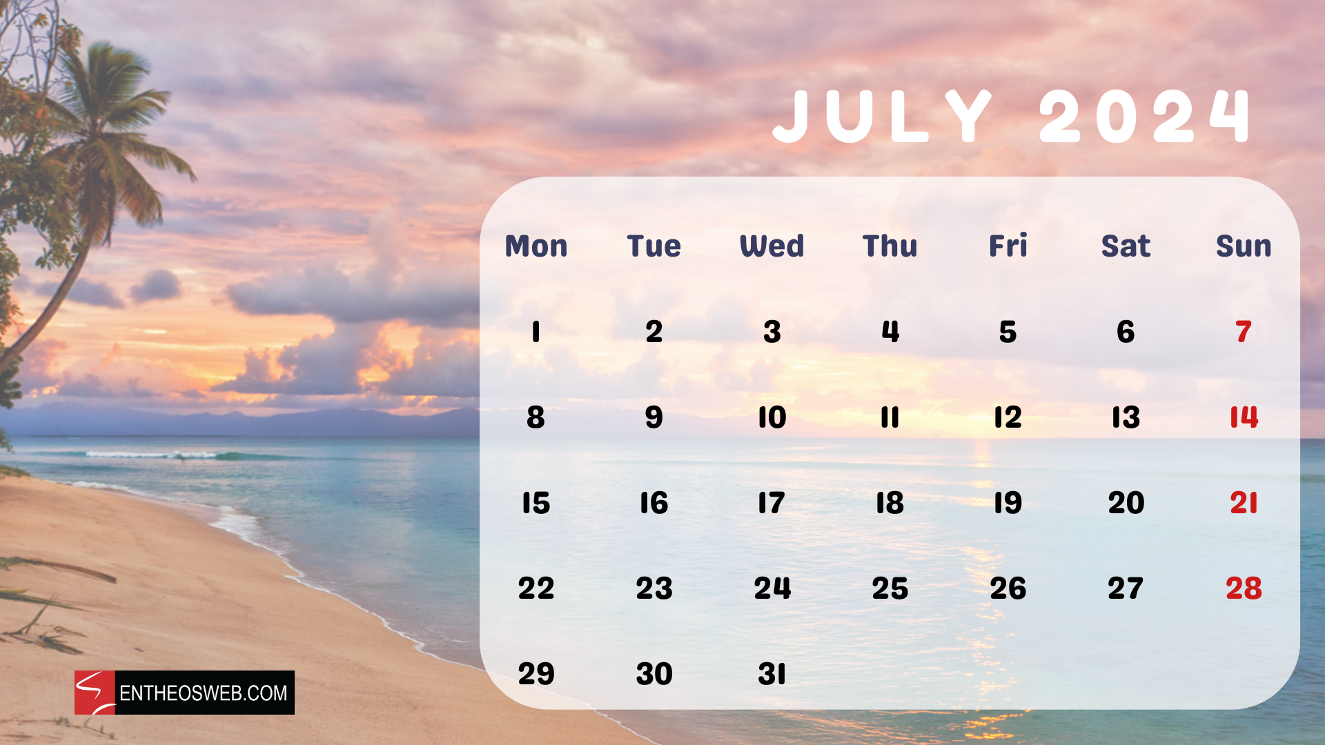 July 2024 Desktop Wallpaper Calendar | Entheosweb with regard to Calendar Wallpaper July 2024