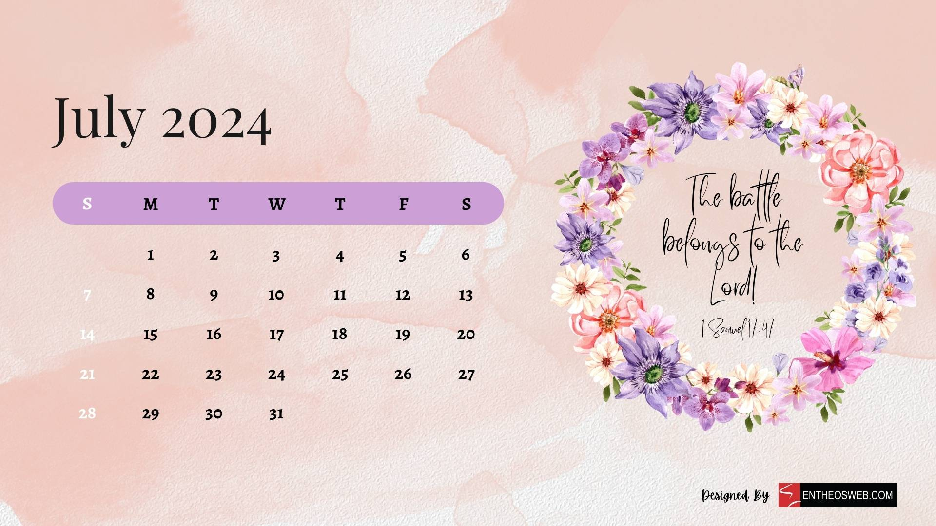 July 2024 Desktop Wallpaper Calendar | Entheosweb within Calendar Wallpaper July 2024