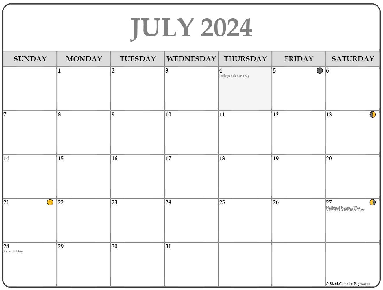 July 2024 Lunar Calendar | Moon Phase Calendar inside July 5Th Lunar Calendar 2024
