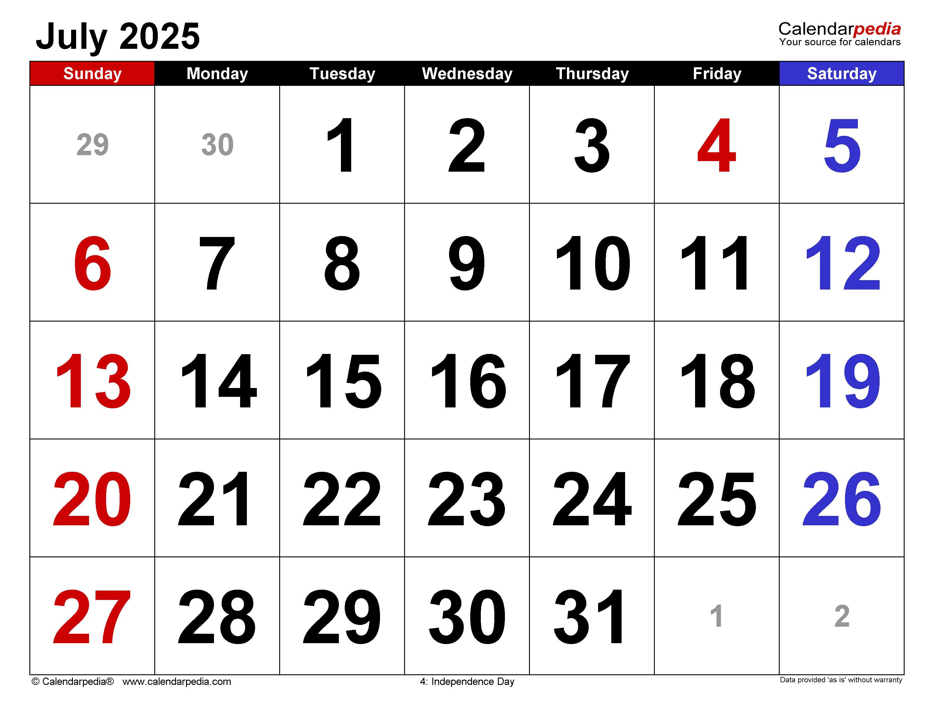 July 2025 Calendar | Templates For Word, Excel And Pdf intended for Calendar For July 2025