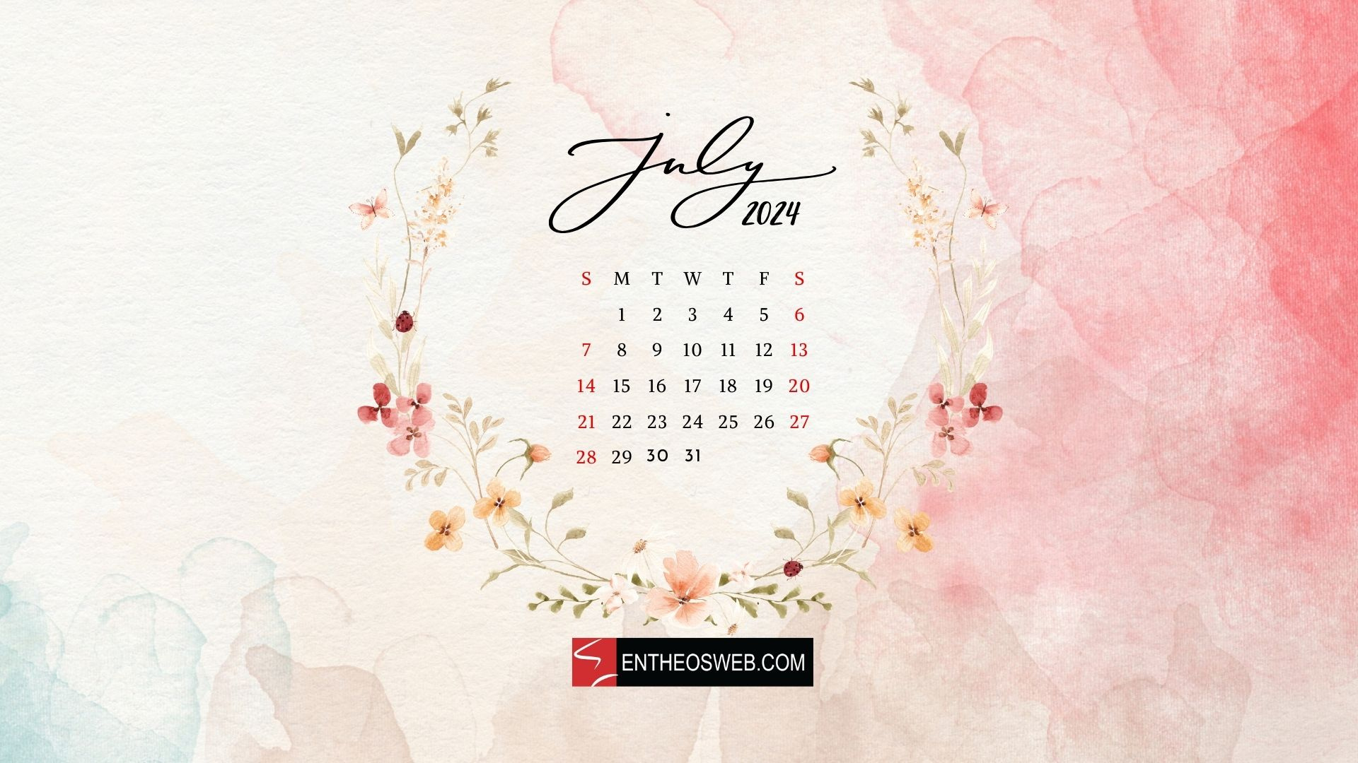 July Calendar Desktop Wallpaper | Entheosweb throughout Calendar Wallpaper July 2024