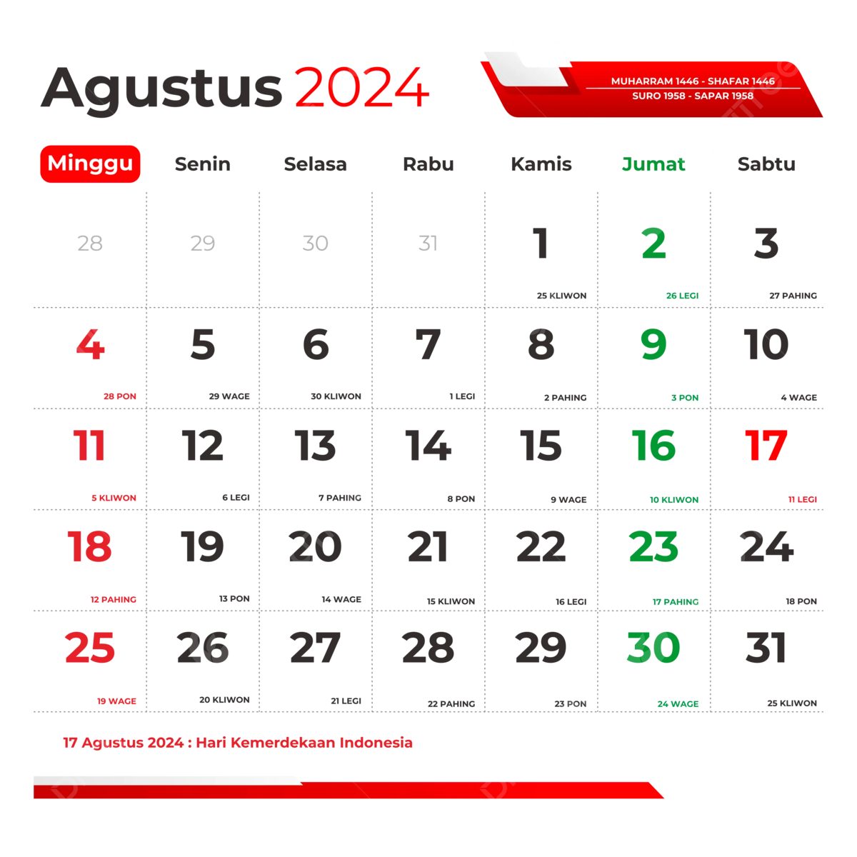 August Calendar 2024 With Holidays Printable Calendar 2024