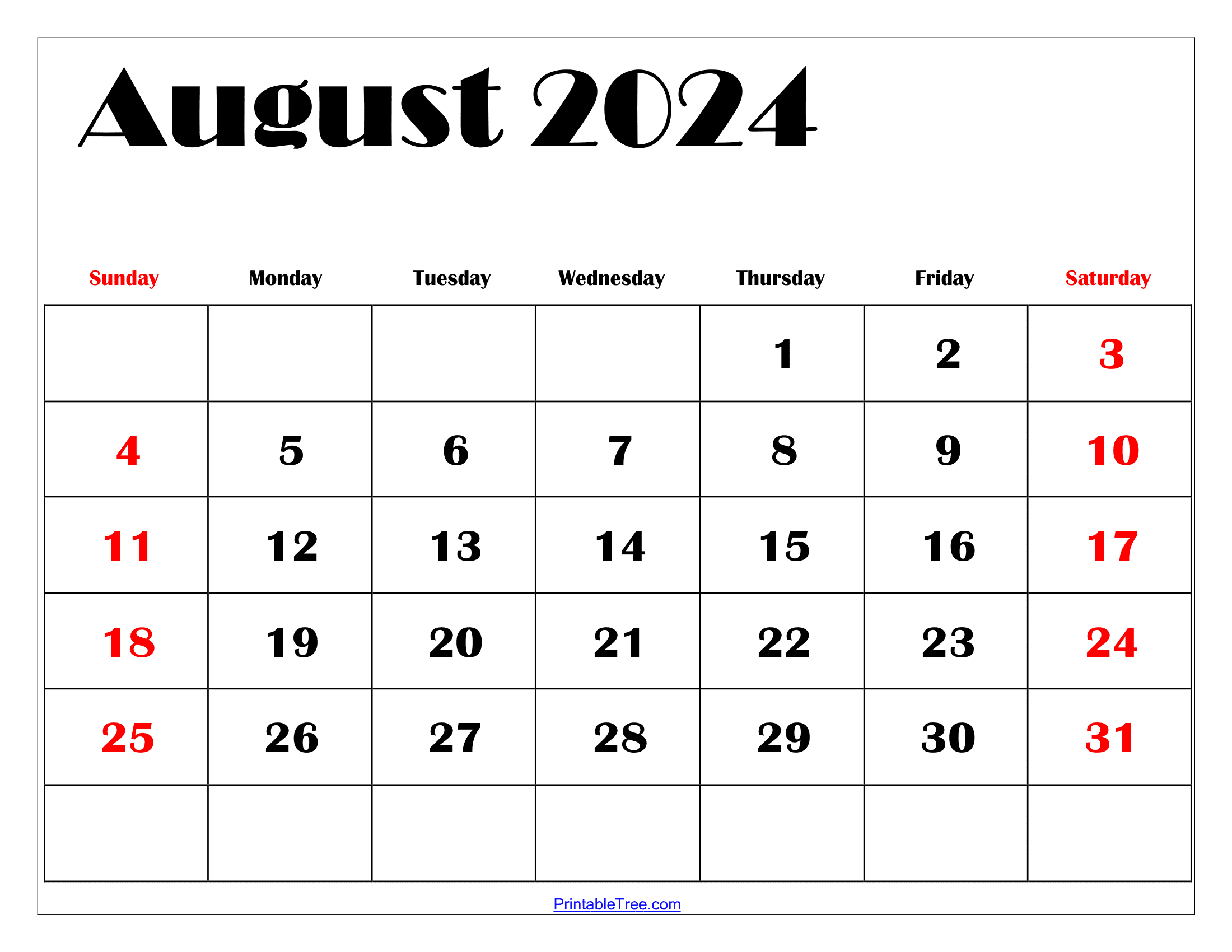 August 2024 Calendar Printable Pdf Templates Free Download regarding Free Printable Editable August 2024 Calendar