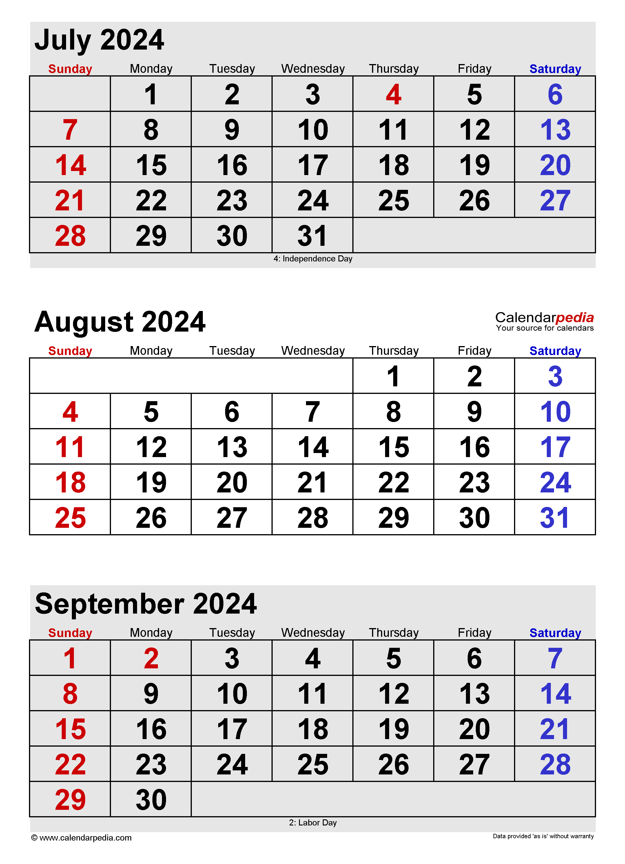 August 2024 Calendar | Templates For Word, Excel And Pdf for July August September Calendar 2024