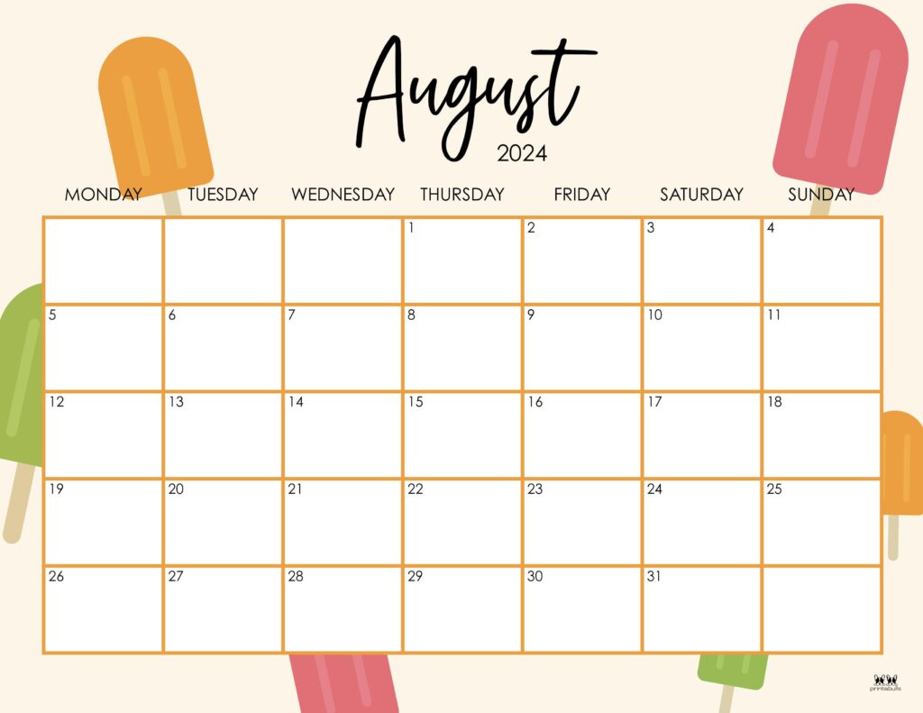 August 2024 Calendars - 50 Free Printables | Printabulls intended for Show Me The Calendar For August 2024