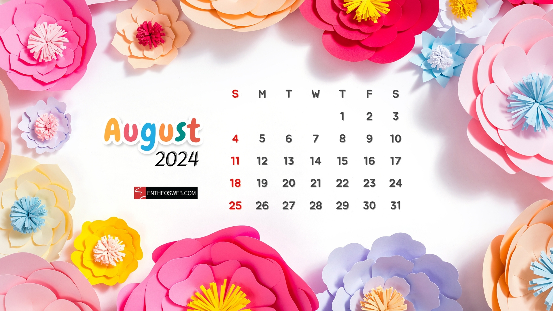 August 2024 Desktop Wallpaper | Entheosweb for August 2024 Calendar Wallpaper