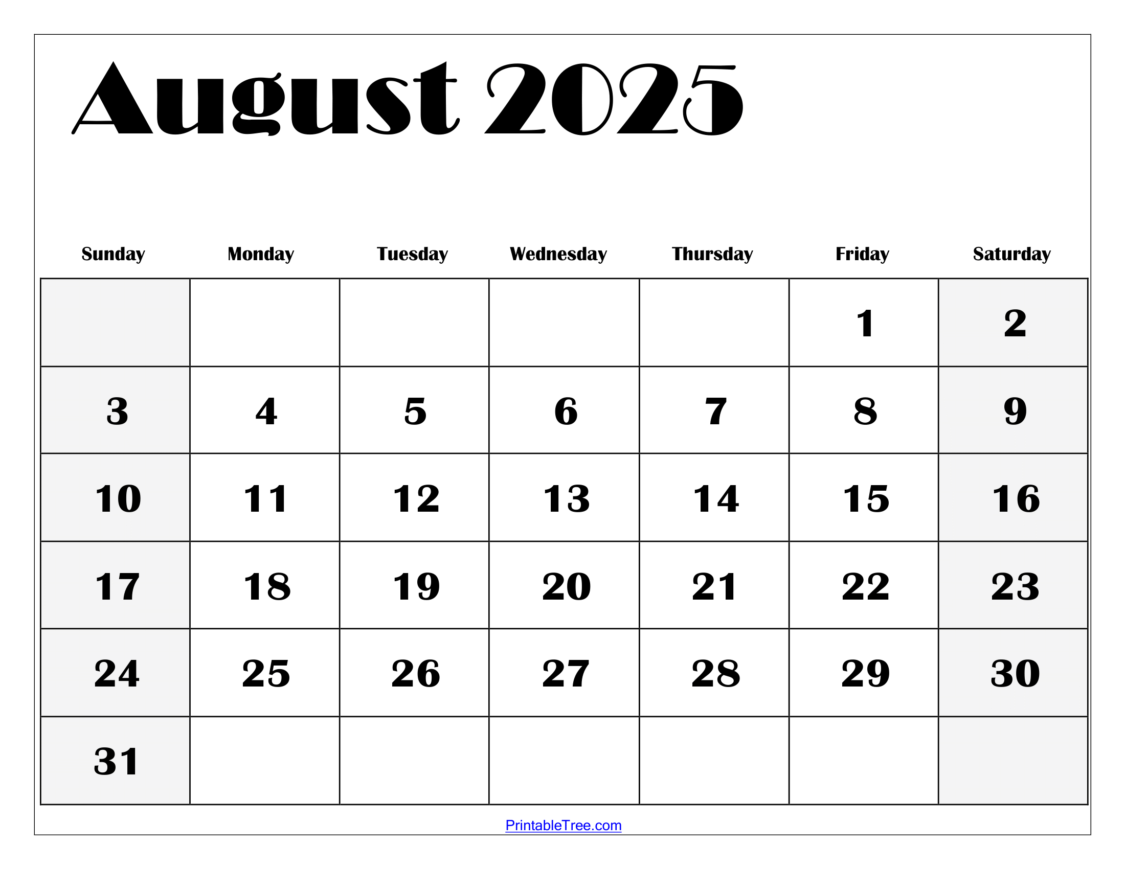 August 2025 Calendar Printable Pdf Template With Holidays for Calendar 2025 August