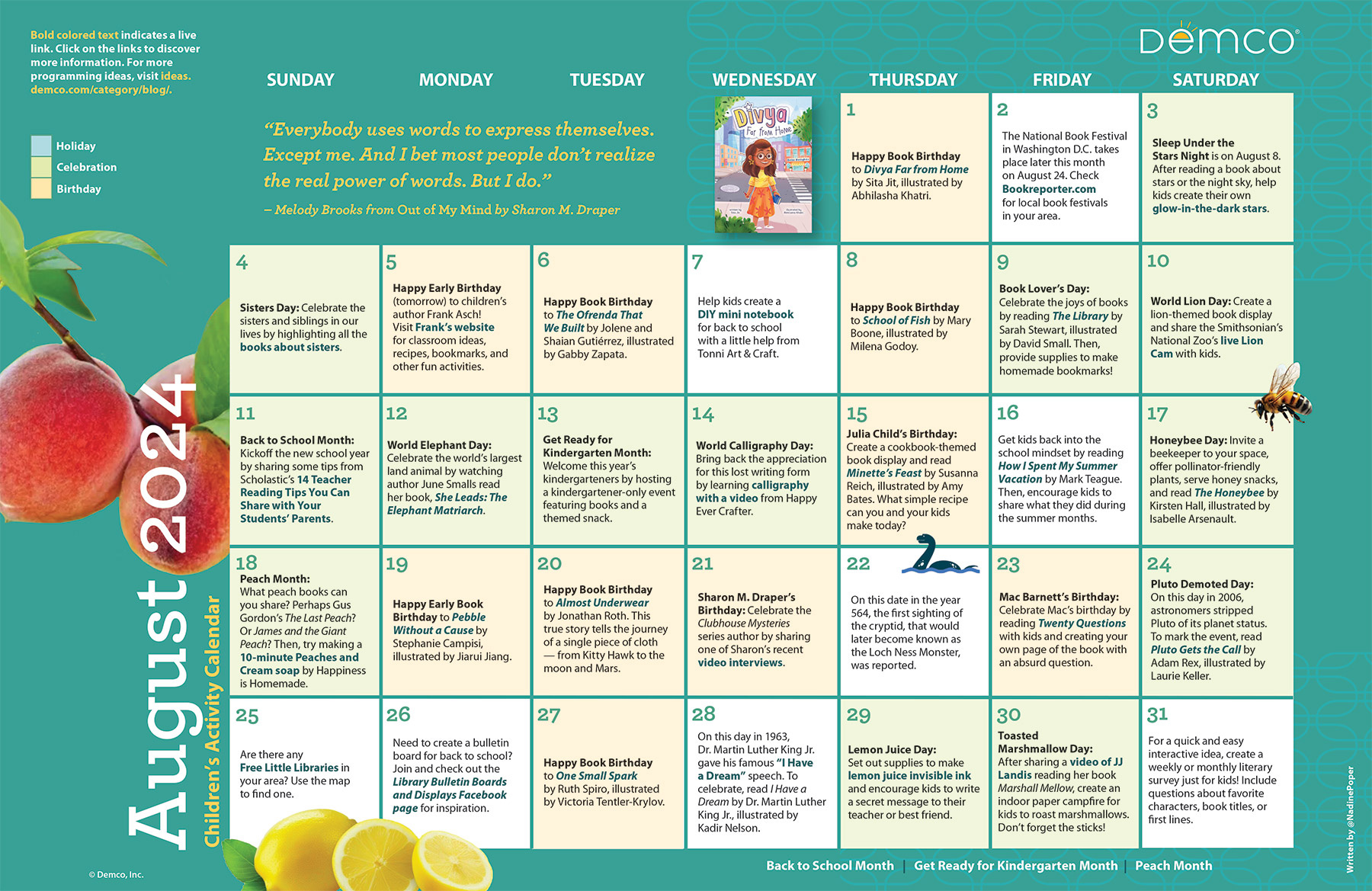 Children&amp;#039;S Activity Calendar: August 2024 pertaining to August Calendar Ideas 2024