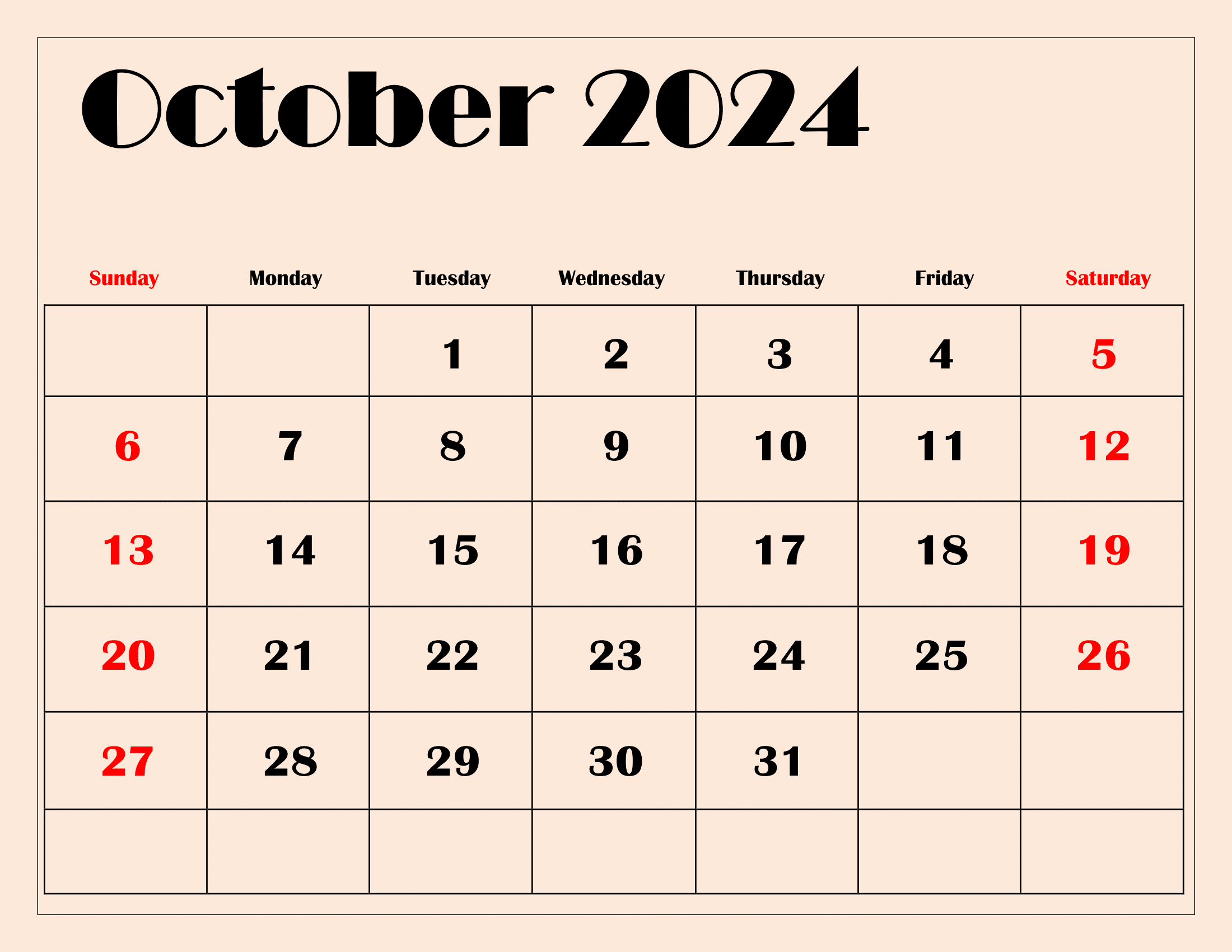 October 2024 Calendar Printable Pdf Free Templates With Holidays inside August - October 2024 Calendar