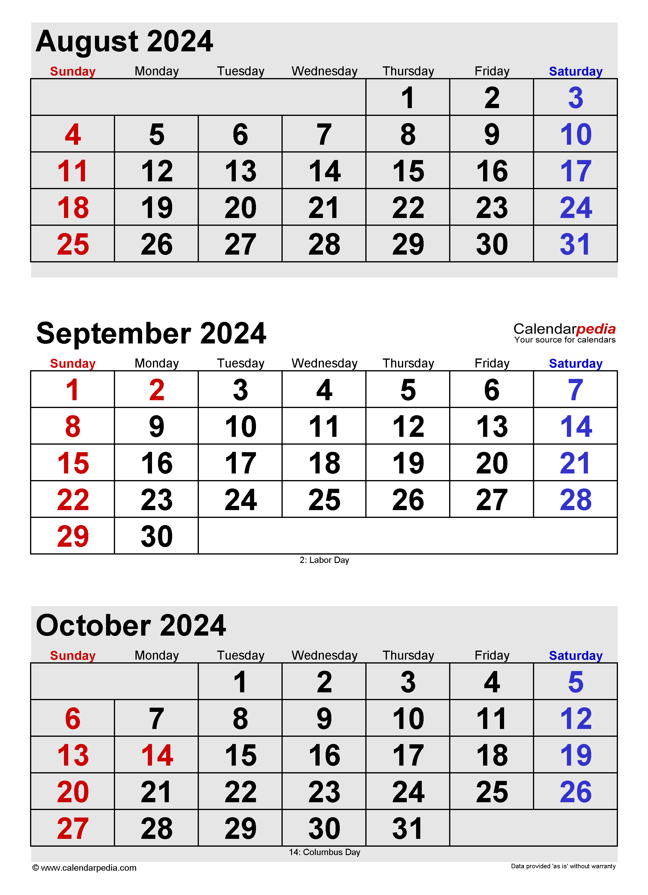 Printable August And September 2024 Calendar Printable Calendar 2025