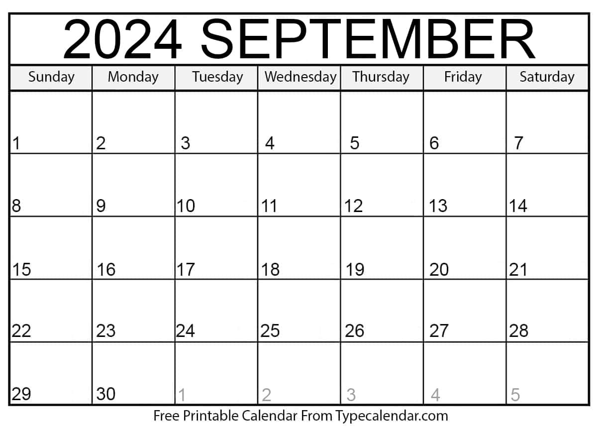 September 2024 Calendars | Free Printable Templates within Printable Monthly Calendar August And September 2024