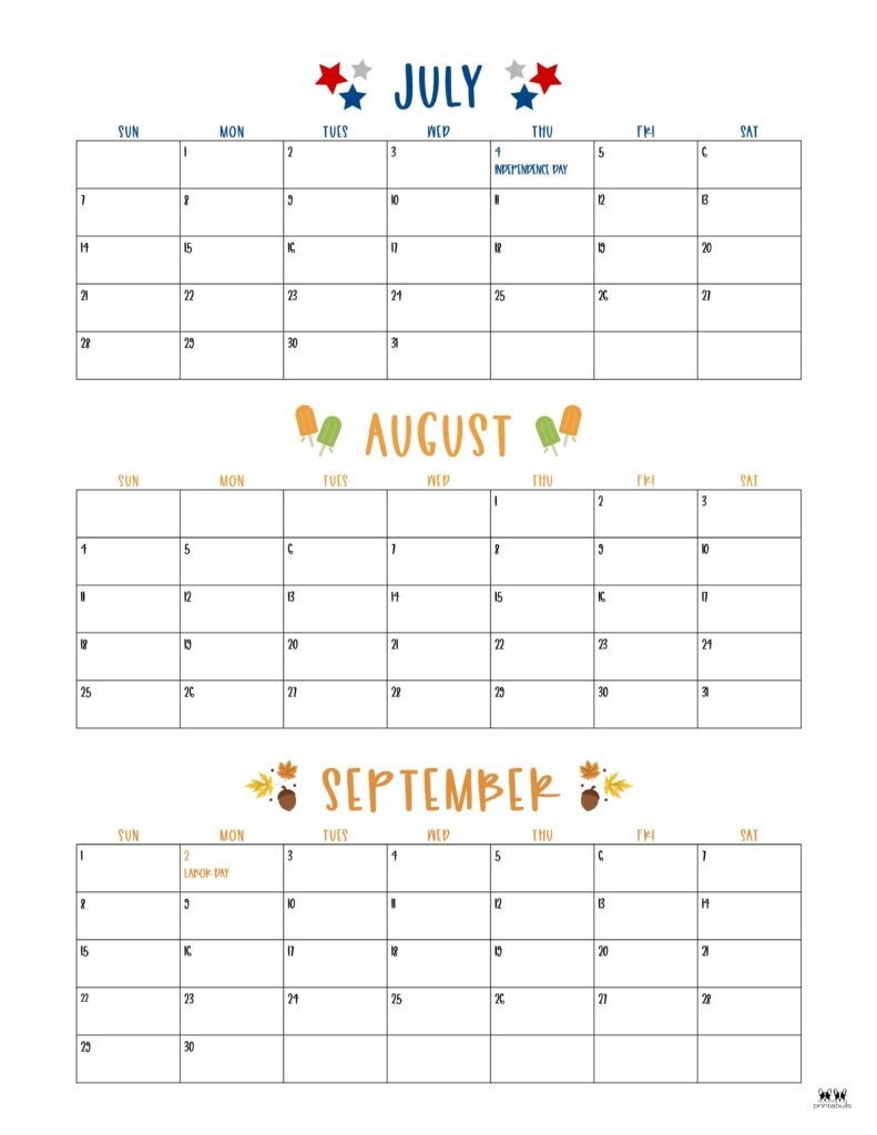 Three Month/Quarterly Calendars - 36 Free Calendars | Printabulls in Printable 3 Month Calendar August September October 2024