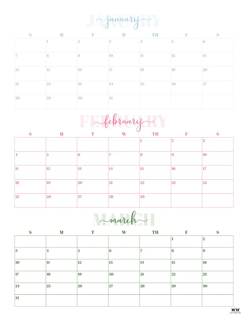 Three Month/Quarterly Calendars - 36 Free Calendars | Printabulls pertaining to Printable 3 Month Calendar August September October 2024