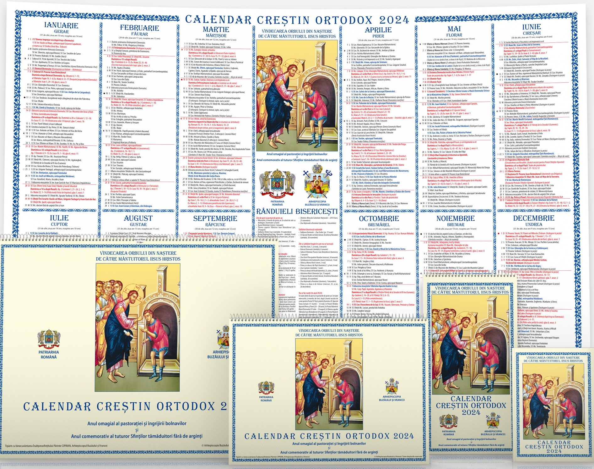 Vrâncenii Își Pot Achiziționa Calendarul Ortodox Pe 2024, În within Calendar Ortodox August 2024