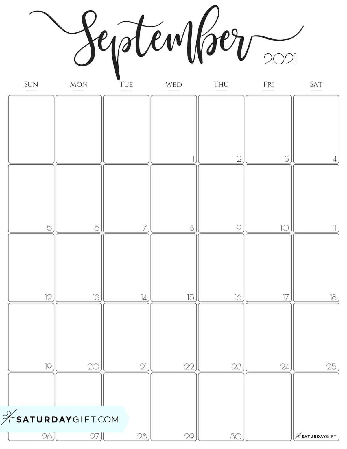 Aesthetic Printable Vertical Calendar 2024Saturday Gift inside September 2024 Calendar Printable Vertical