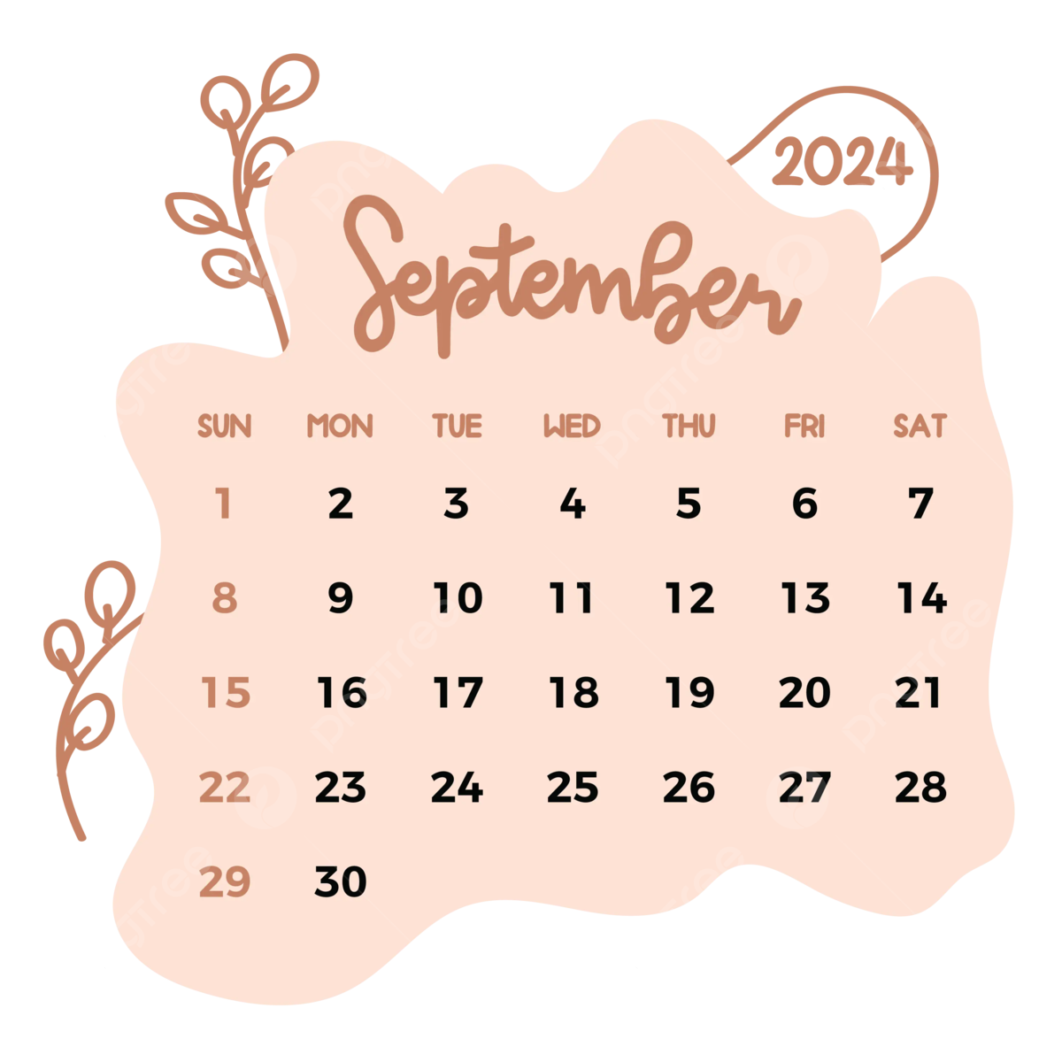 Calendar 2024 September Vintage Style Vector, September 2024 throughout September 2024 Calendar Aesthetic