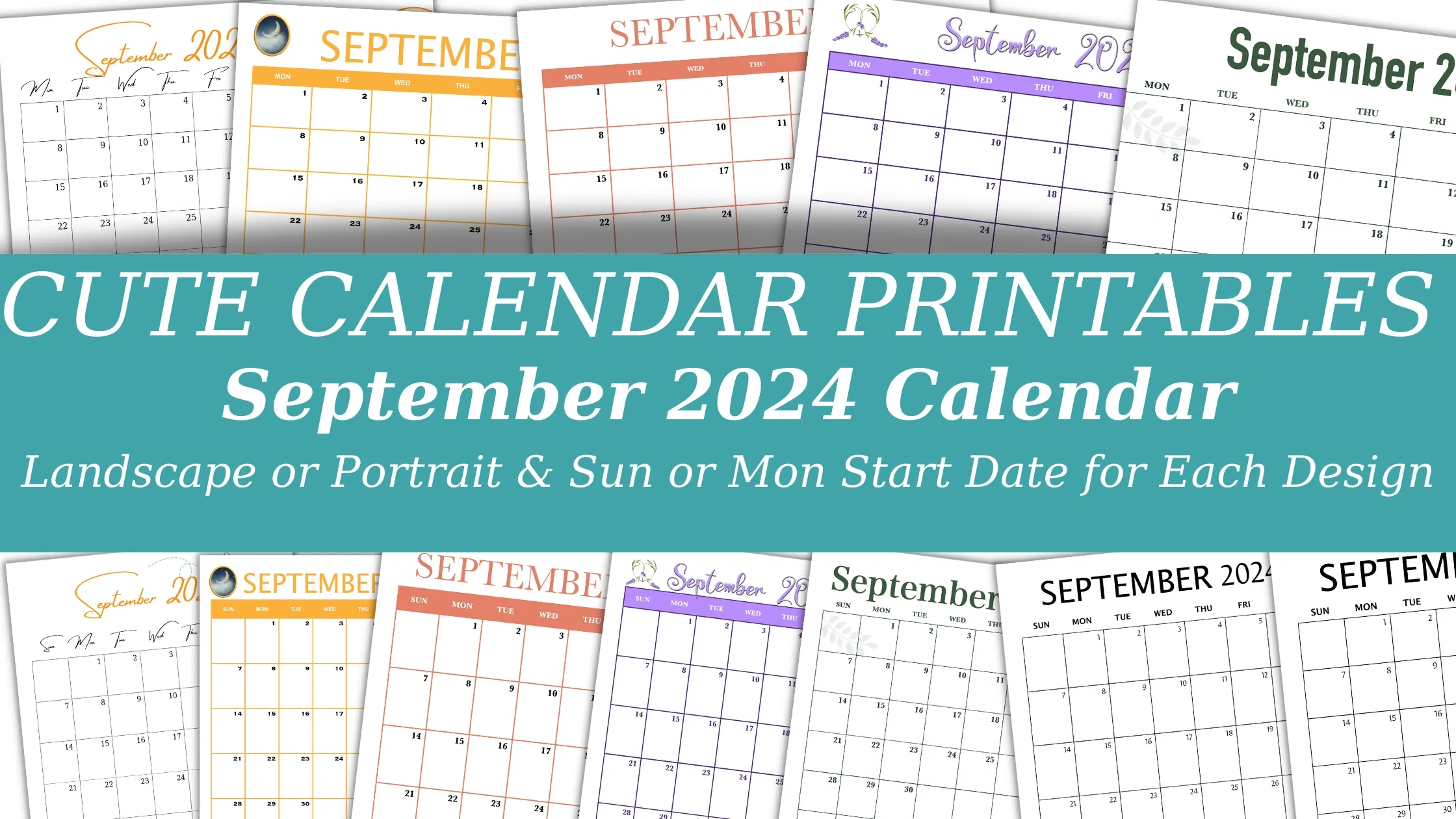 Cute &amp;amp; Fun September 2024 Calendar Printables inside September Fun Calendar 2024