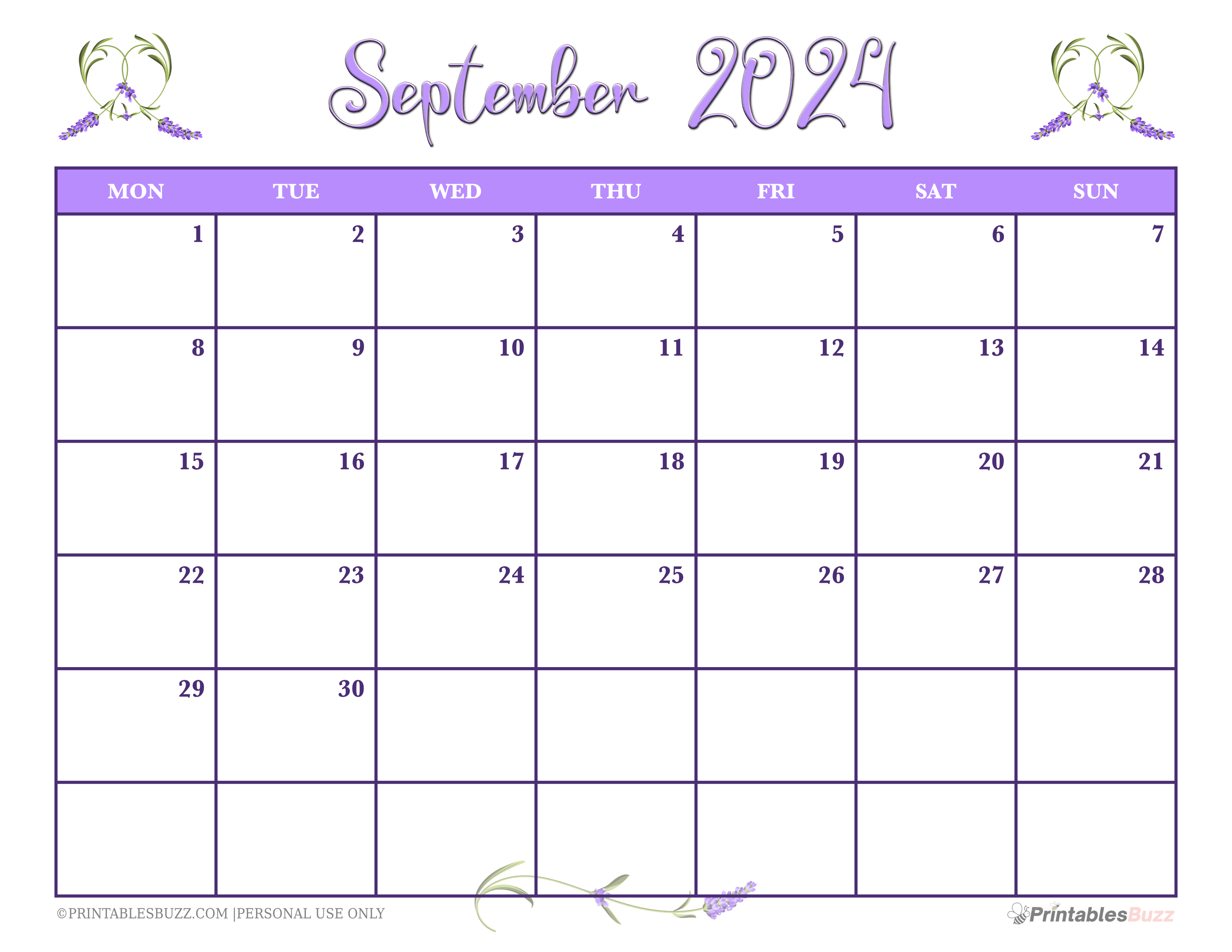 Cute &amp; Fun September 2024 Calendar Printables throughout September Fun Calendar 2024