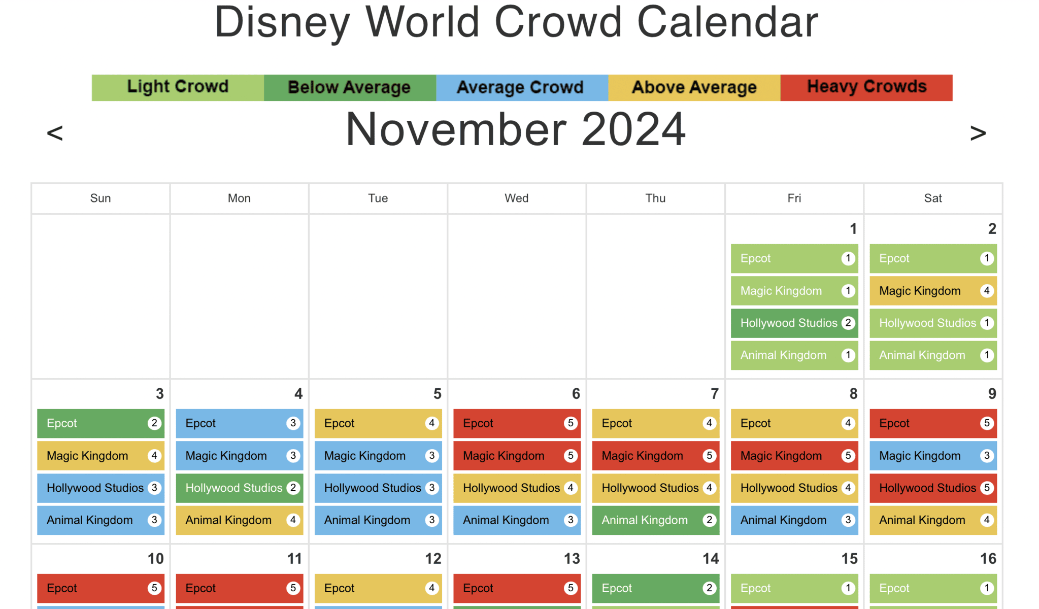 Disney World Crowd Calendar - 2024 Best Times To Go inside Disney World Crowd Calendar September 2024