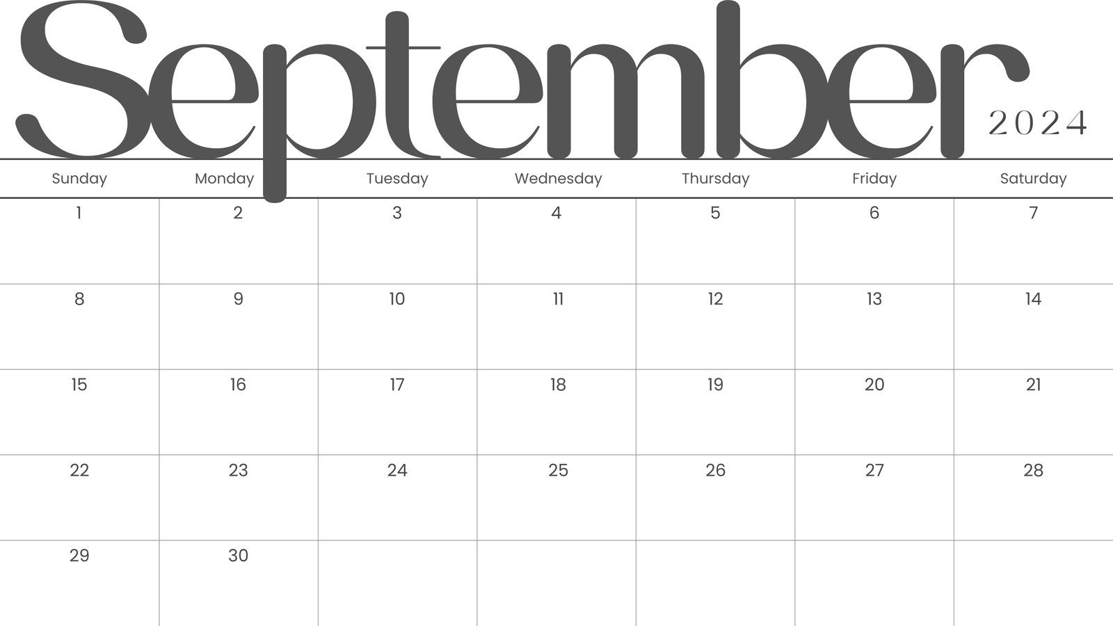 Free Printable September 2024 Calendar Templates | Canva for September Calendar 2024 Template