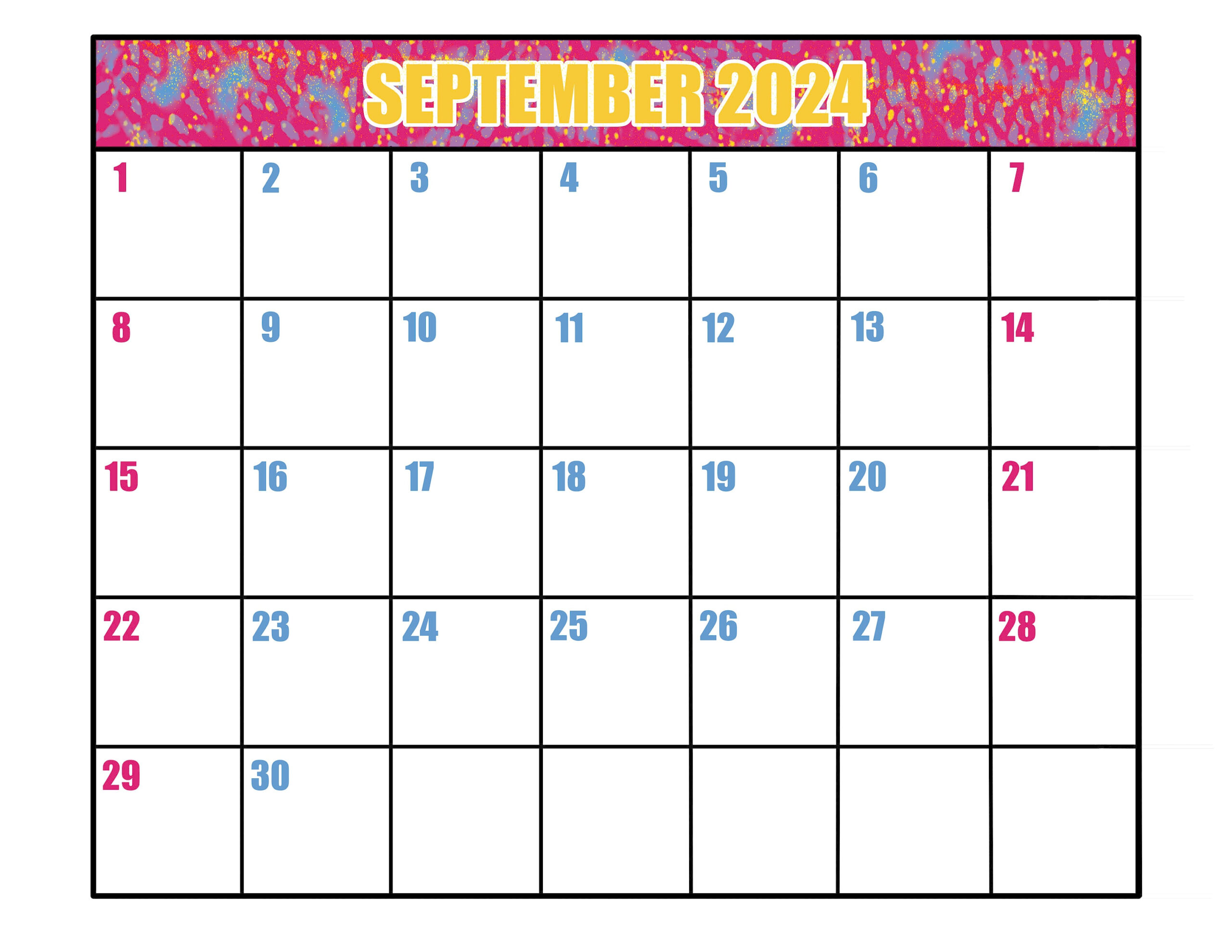 Printable September 2024 Calendar - Etsy Uk regarding September Waterproof Calendar 2024