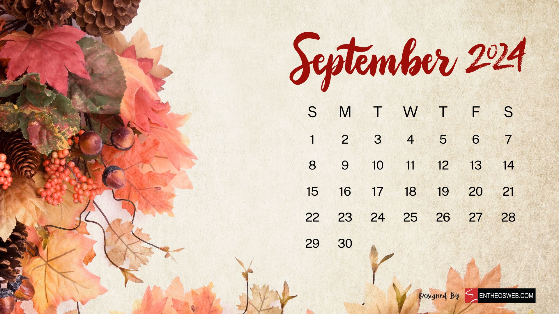 September 2024 Calendar Desktop Wallpaper Backgrounds | Entheosweb in September 2024 Wallpaper Calendar