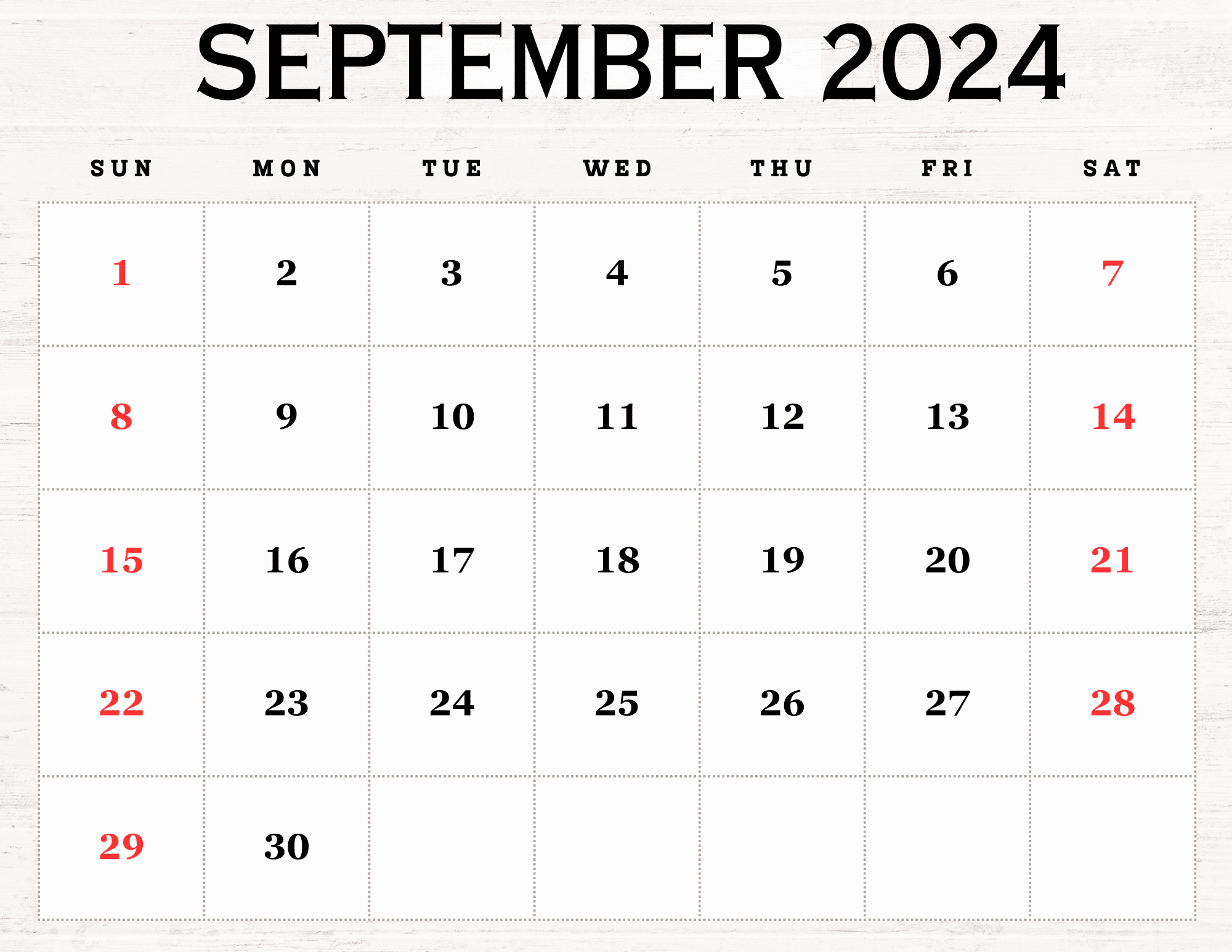 September 2024 Calendar Printable Pdf With Holidays for Free Printable Calendar September 2024 Wiki