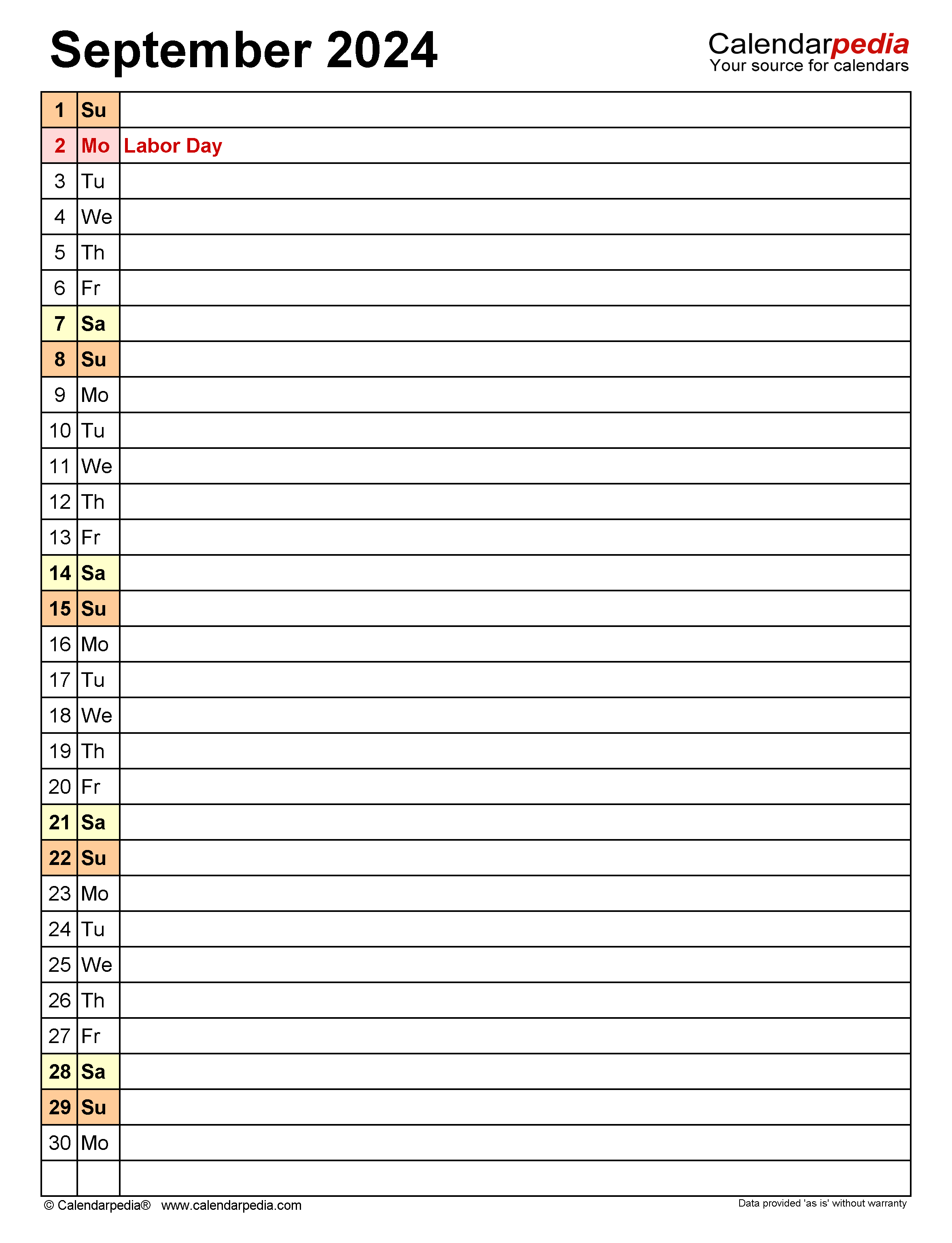 September 2024 Calendar | Templates For Word, Excel And Pdf inside View September 2024 Calendar