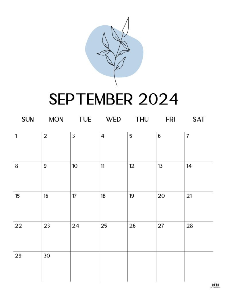 September 2024 Calendars - 50 Free Printables | Printabulls regarding September 2024 Calendar Printable Vertical